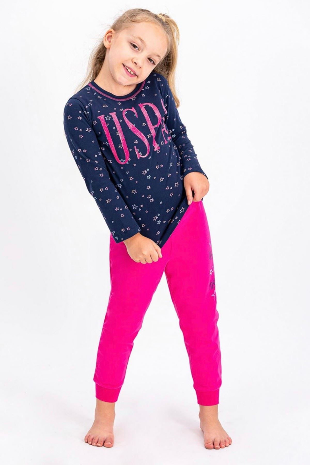 Uspa Fuşya Pijama Takım 48 Yaş Hause Kids
