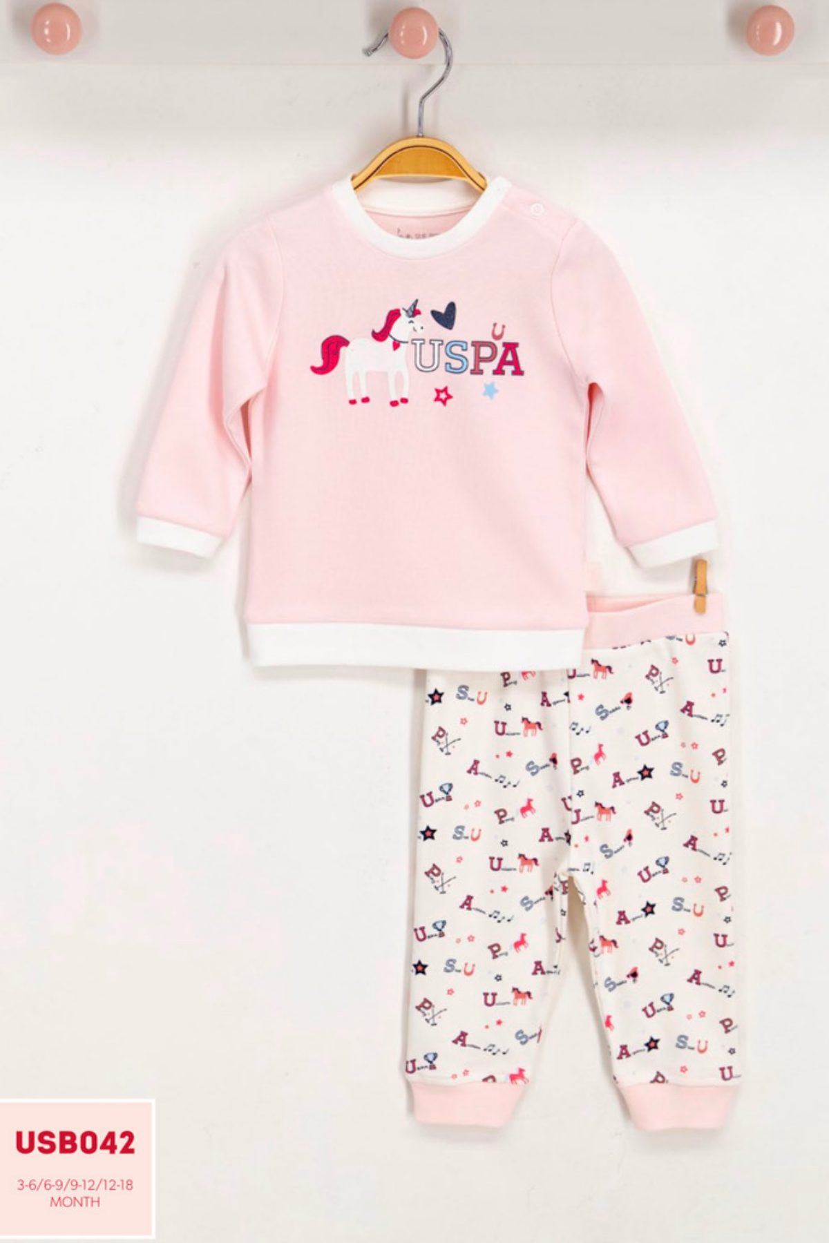 Us Polo ASSN Lisanslı Kız Bebek Takım Hause Kids