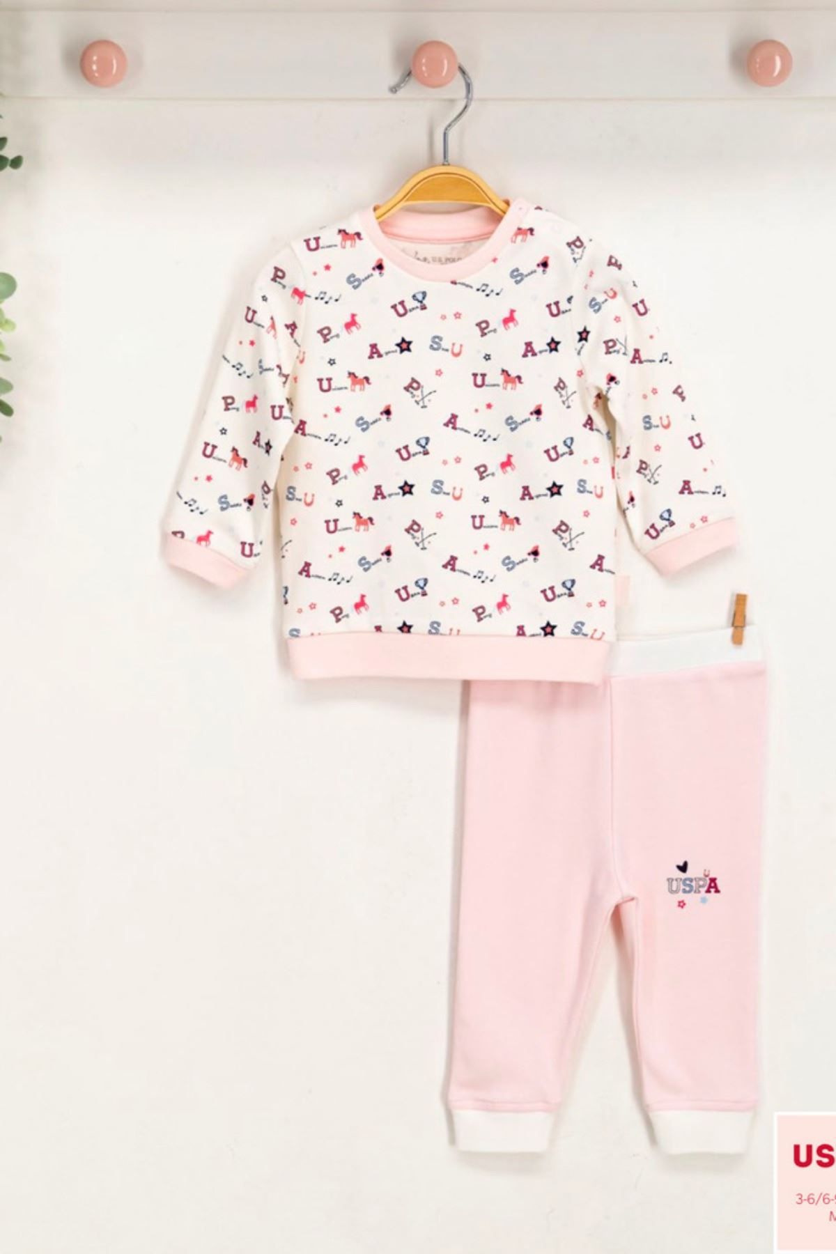 Us Polo ASSN Lisanslı Kız Bebek Takım