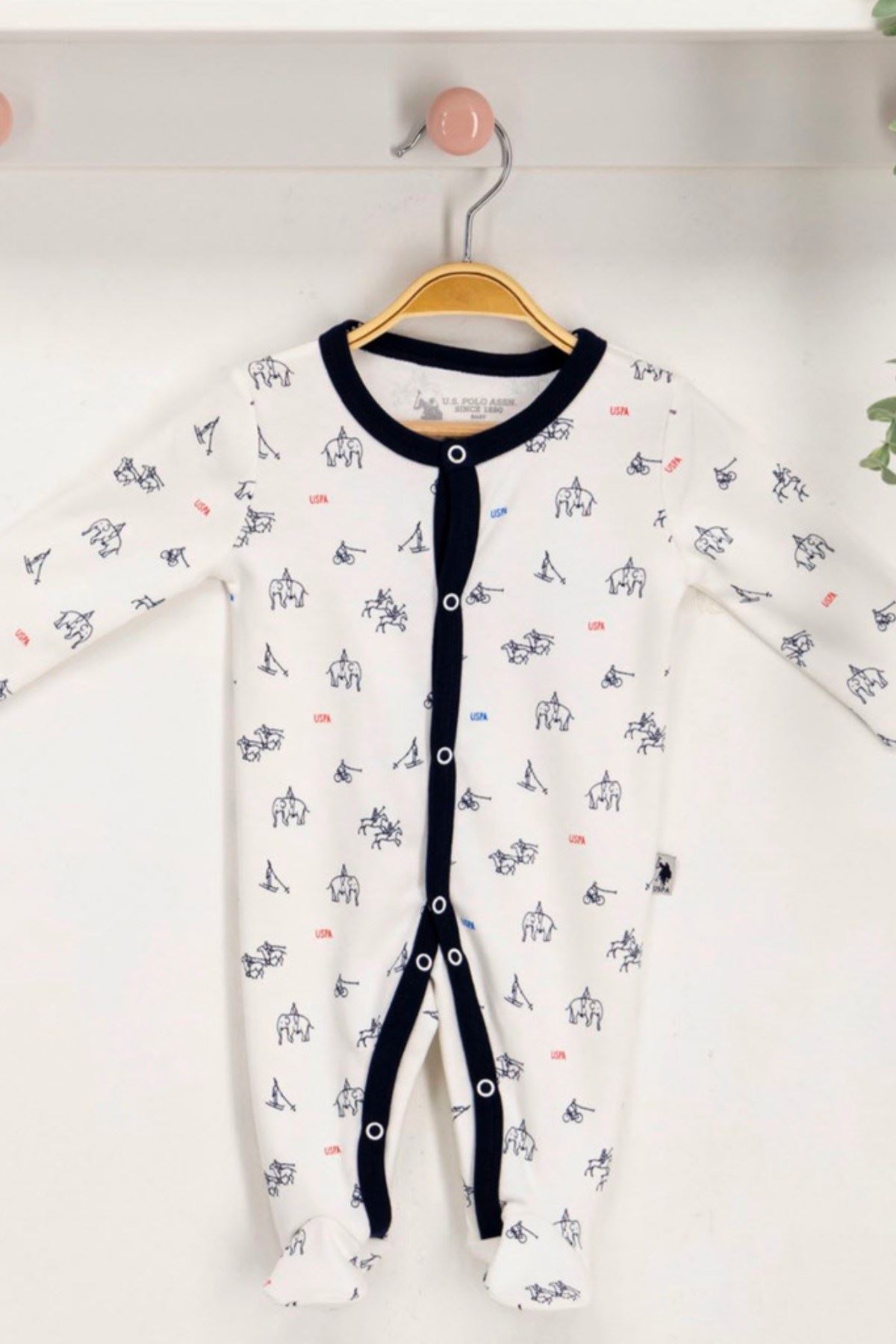 Us Polo ASSN Lisanslı Erkek Bebek Patikli Tulum