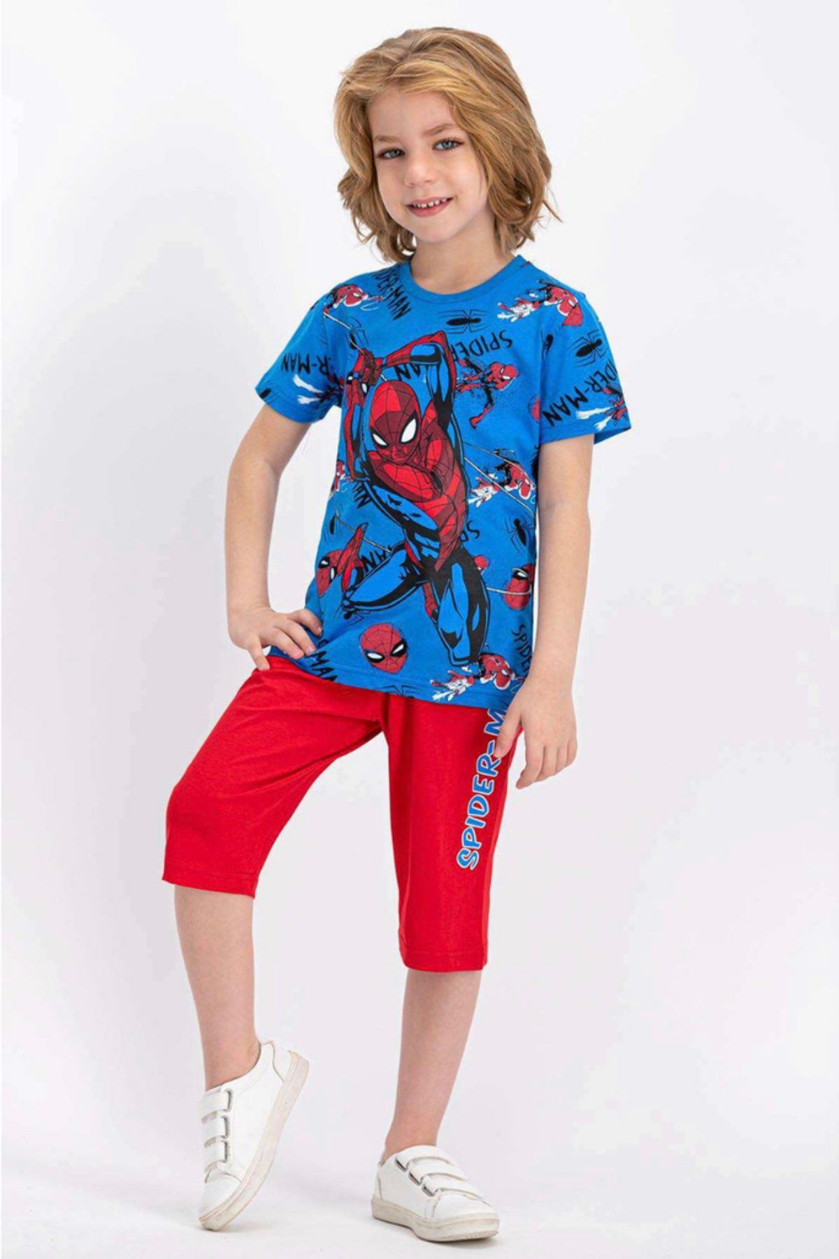 Lisanslı Spiderman Erkek Çocuk Takım - Mavi