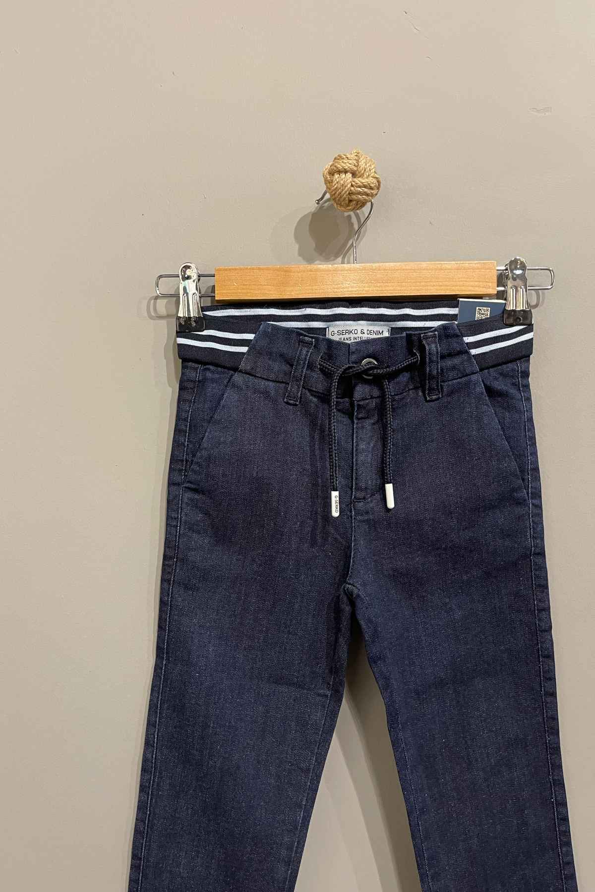 Erkek Çocuk Bağlama Detaylı Kot Pantolon- Laci