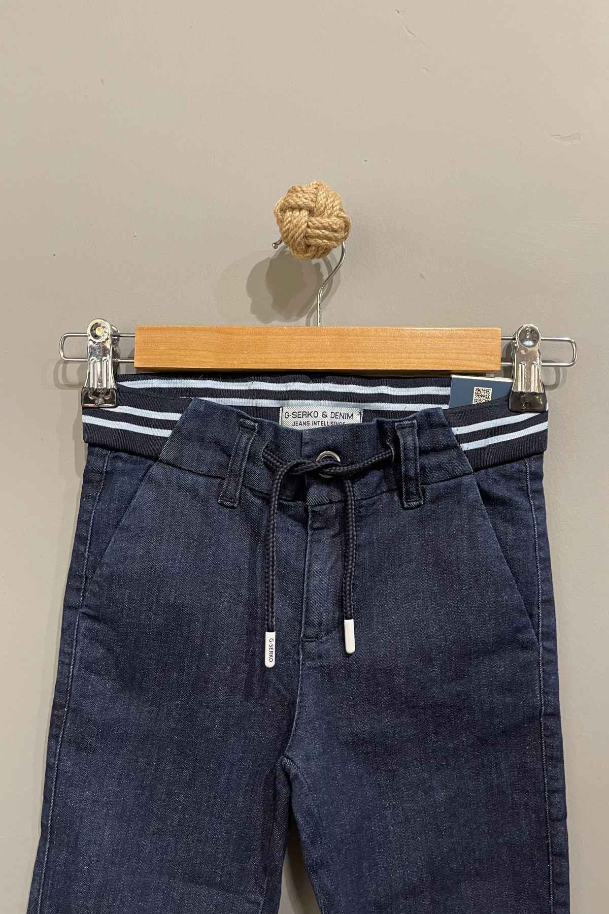 Erkek Çocuk Bağlama Detaylı Kot Pantolon- Laci