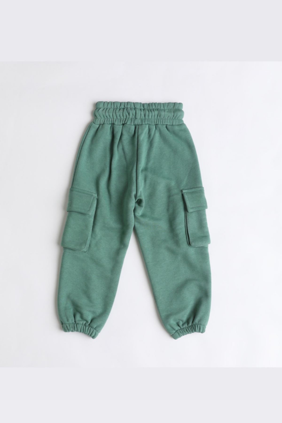 5-16 Yaş Kargo Cepli Penye Pantolon - Çağla Yeşili