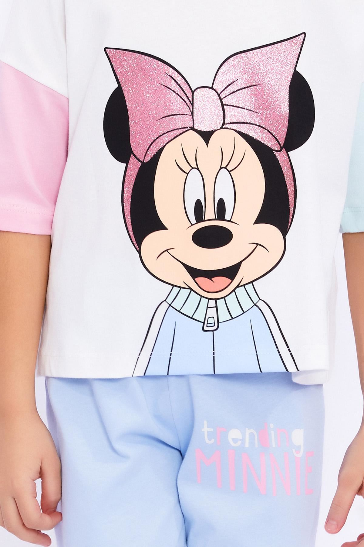 3-9 Yaş Minnie Mouse Kız Çocuk Takım - Mavi