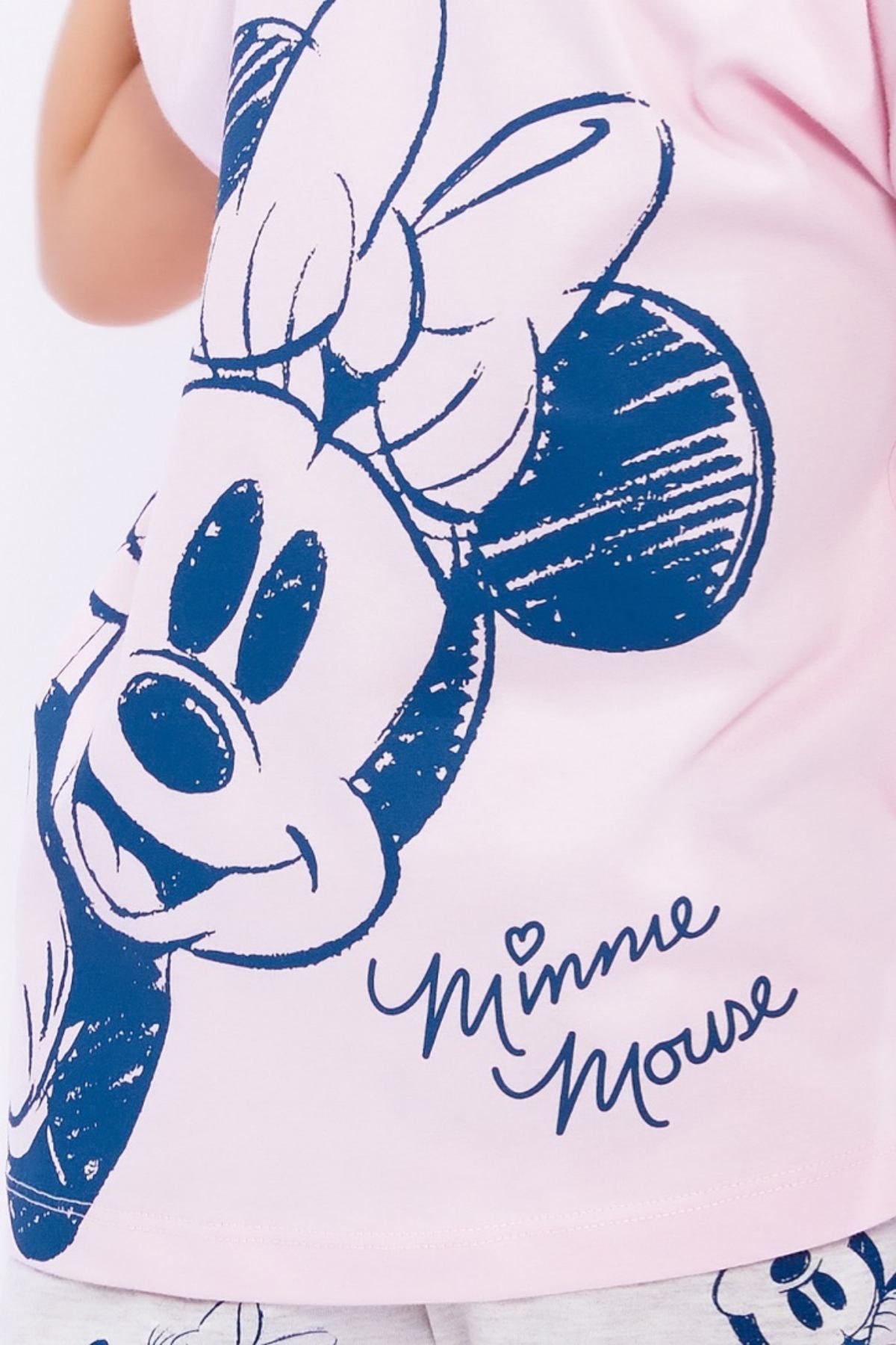 3-9 Yaş Minnie Mouse Kız Çocuk Şortlu Takım - Pembe