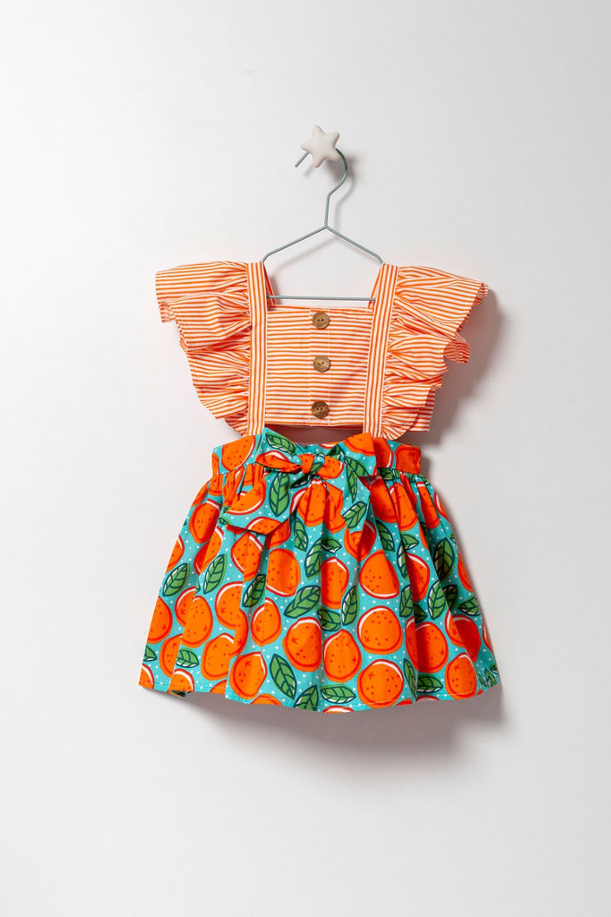 1-5 Yaş Summer Orange Kız Çocuk Elbise