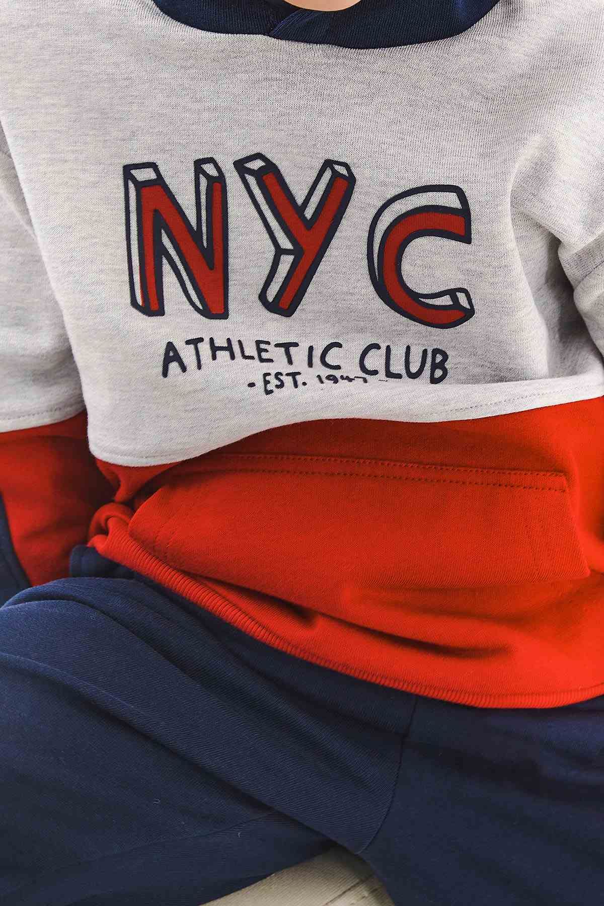2-15 Yaş NYC Club Erkek Çocuk Eşofman Takım - Gri