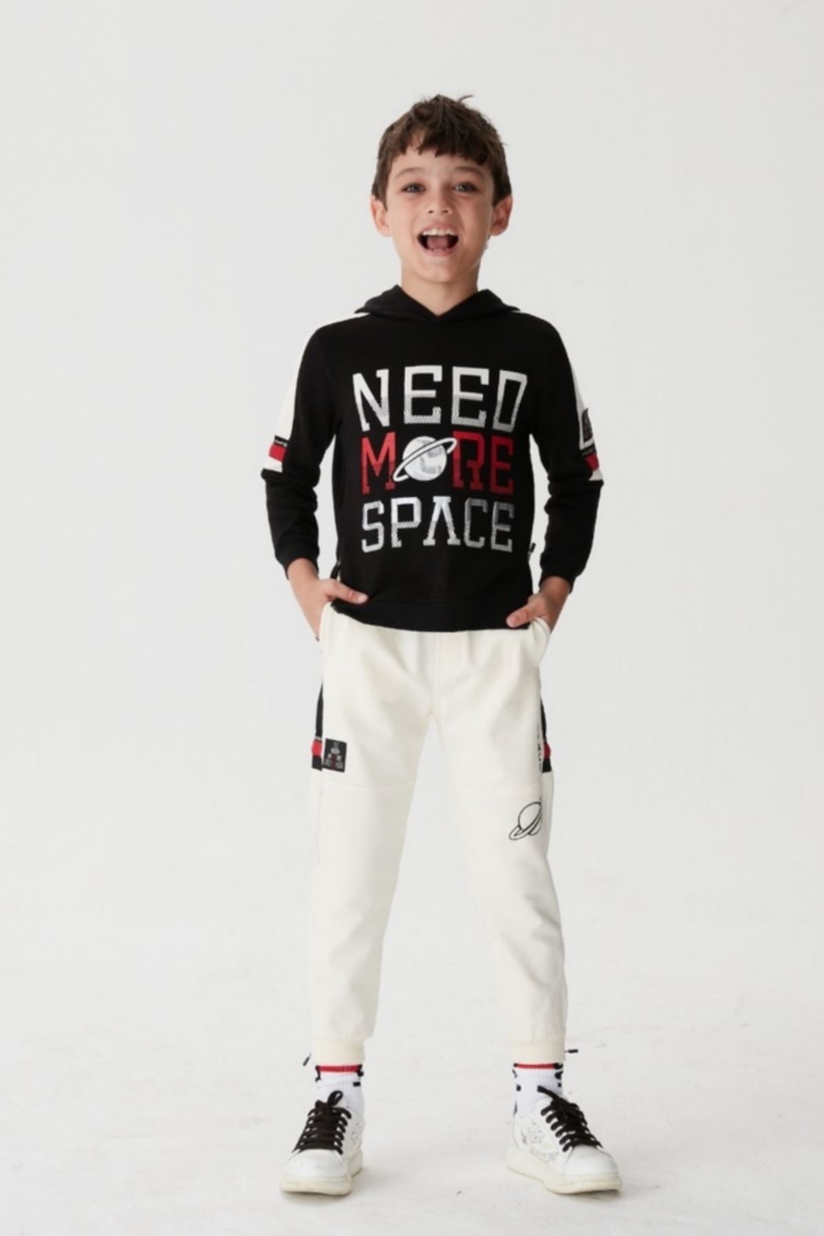 4-8 Yaş Space Erkek Çocuk Pantolon - Krem