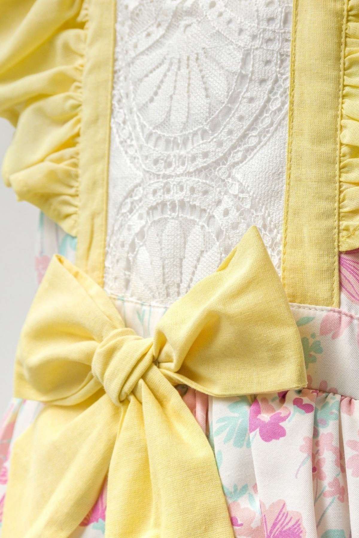 2-5 Yaş Ladıa Kız Çocuk Elbise -Sarı