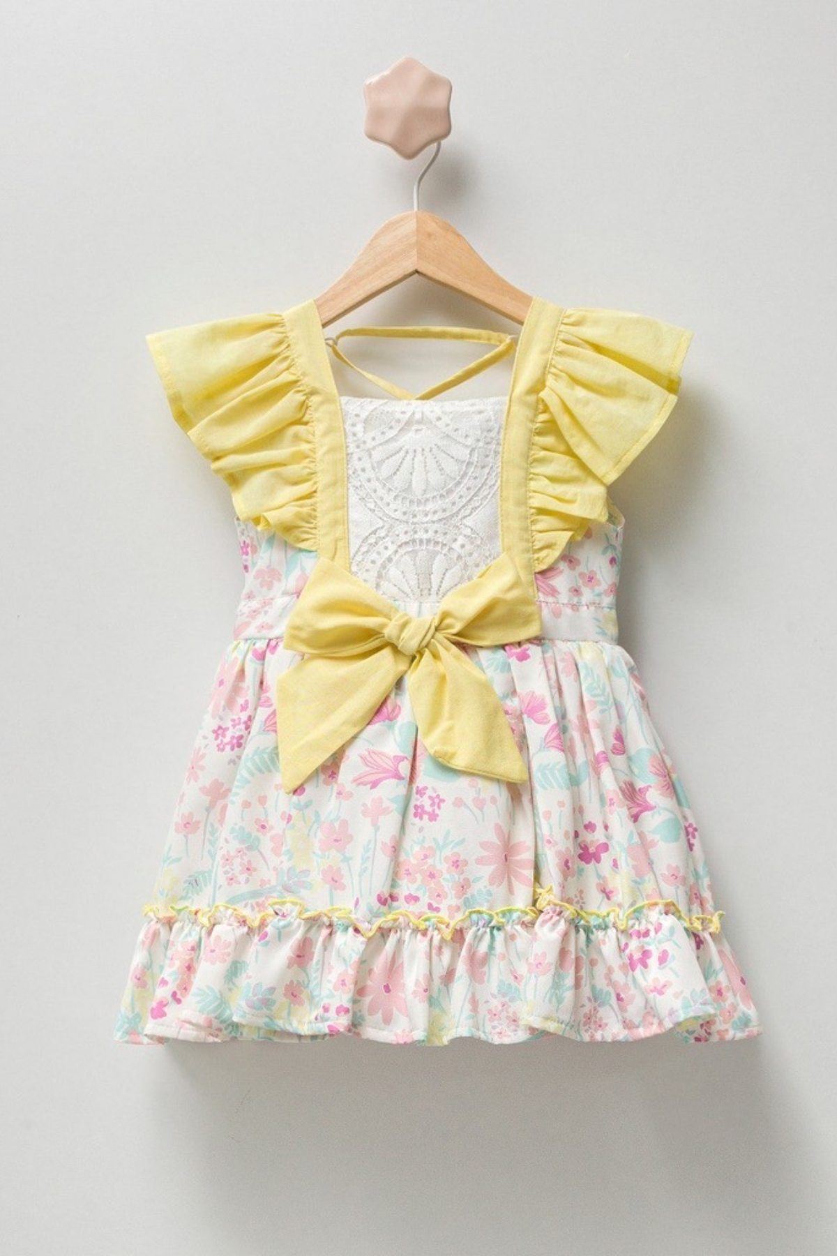 2-5 Yaş Ladıa Kız Çocuk Elbise -Sarı