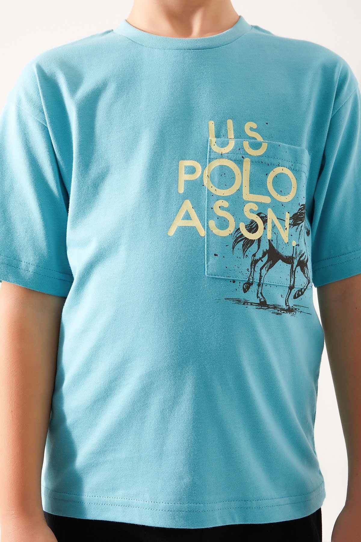 4-15 Yaş Lisanslı Us Polo ASSN Erkek Çocuk Takım -Mavi