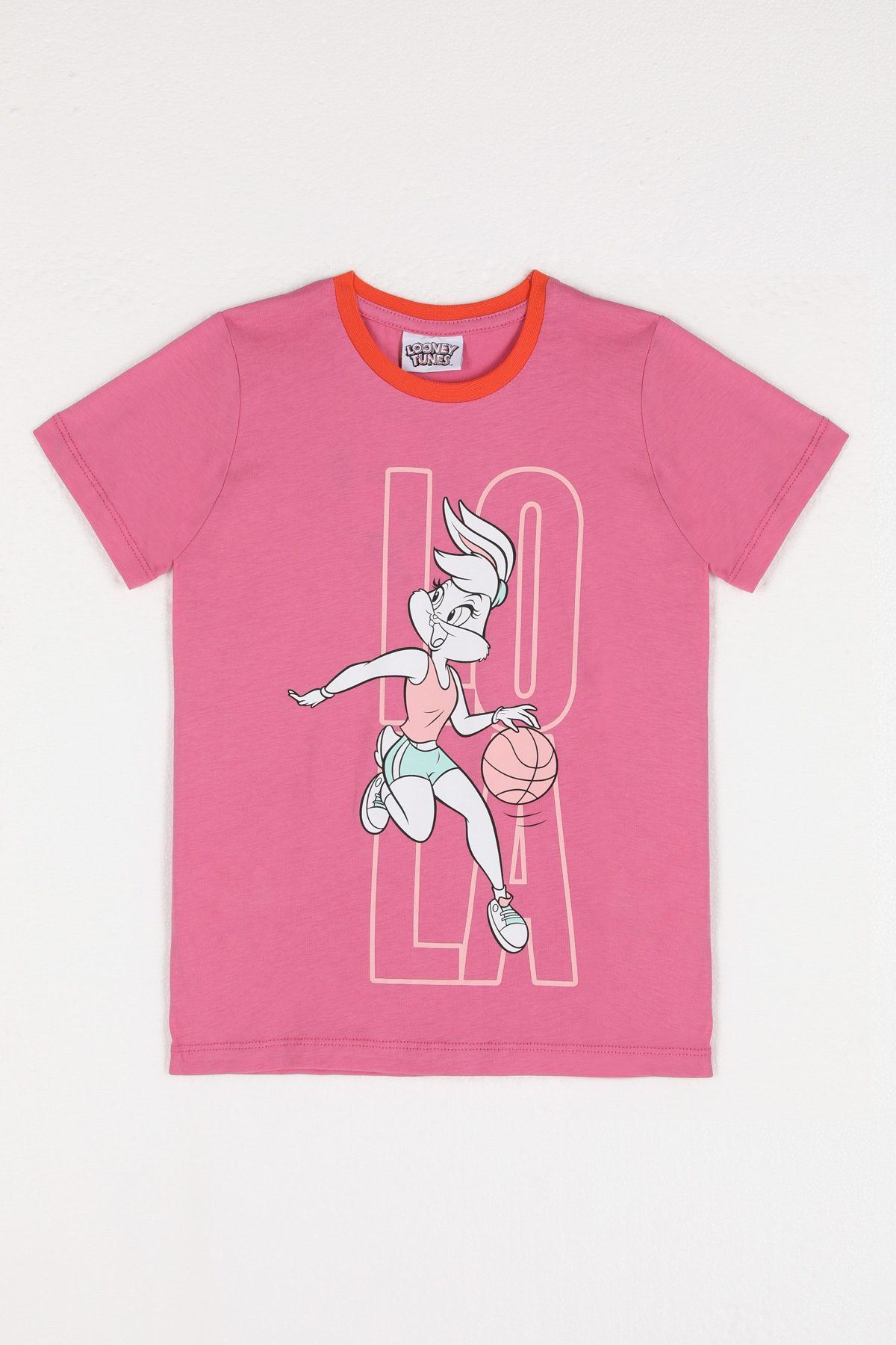 2-8 Yaş Lisanslı Looney Tunes Kız Çocuk T-Shırt -Fuşya