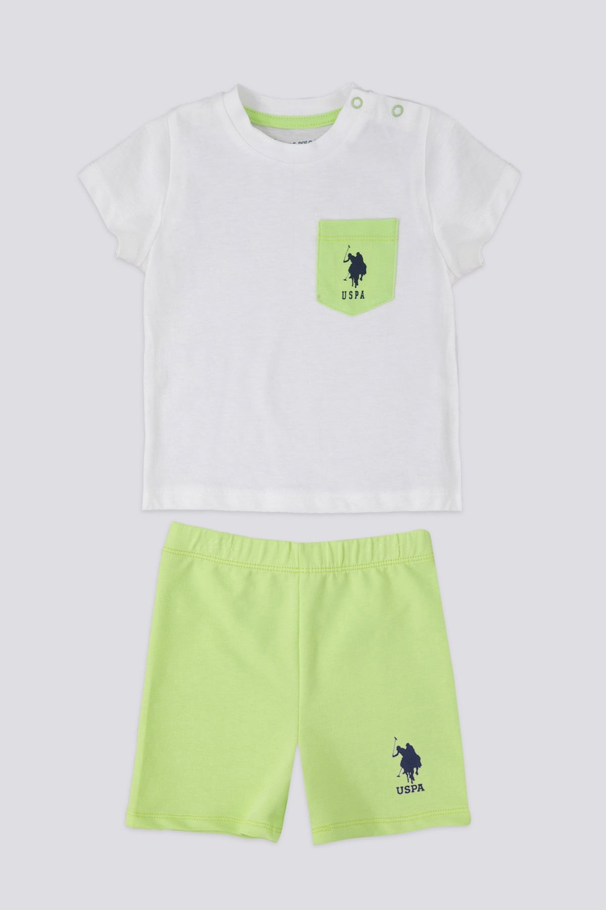 6 Aylık - 4 Yaş Lisanslı Us Polo Assn Erkek Bebek Takım -Yeşil