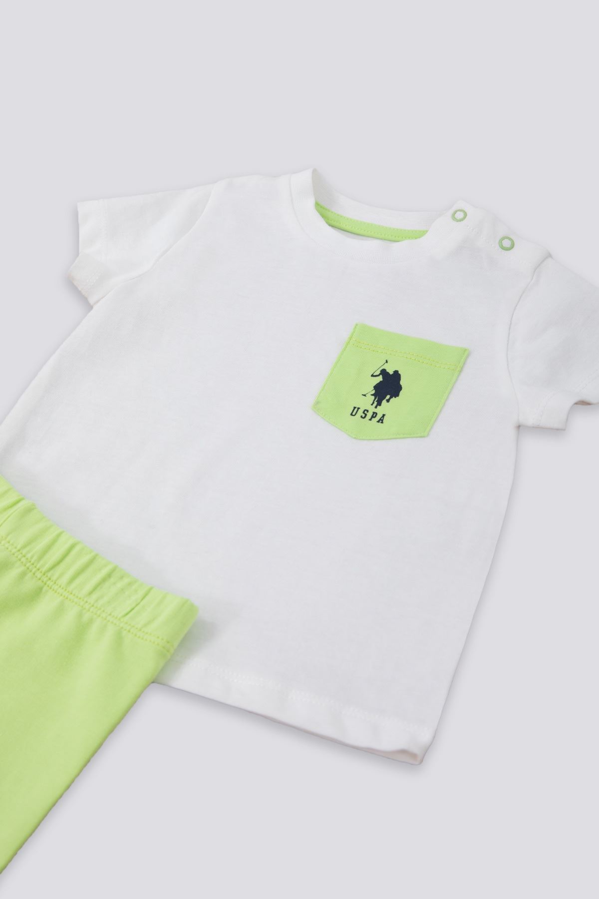 6 Aylık - 4 Yaş Lisanslı Us Polo Assn Erkek Bebek Takım -Yeşil