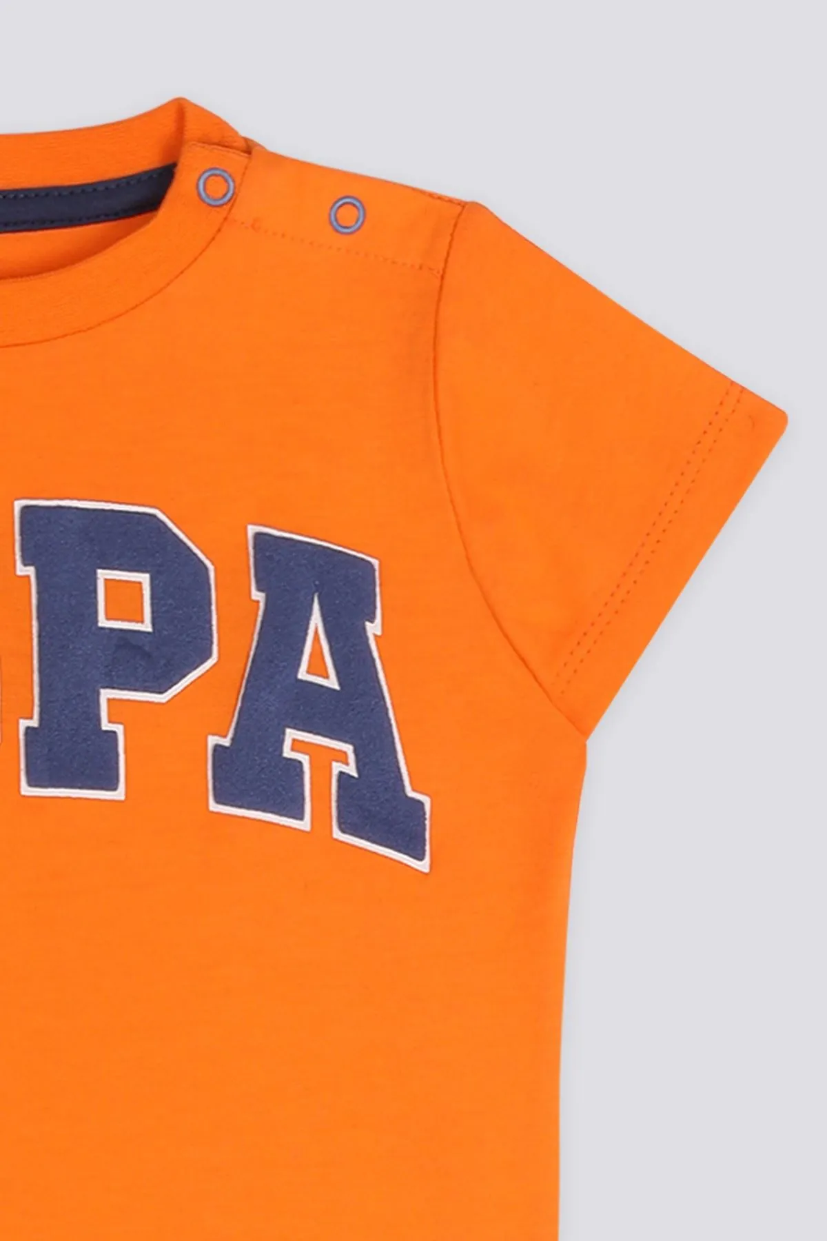 6 Aylık - 4 Yaş Lisanslı Us Polo Assn Erkek Bebek Takım -Turuncu 