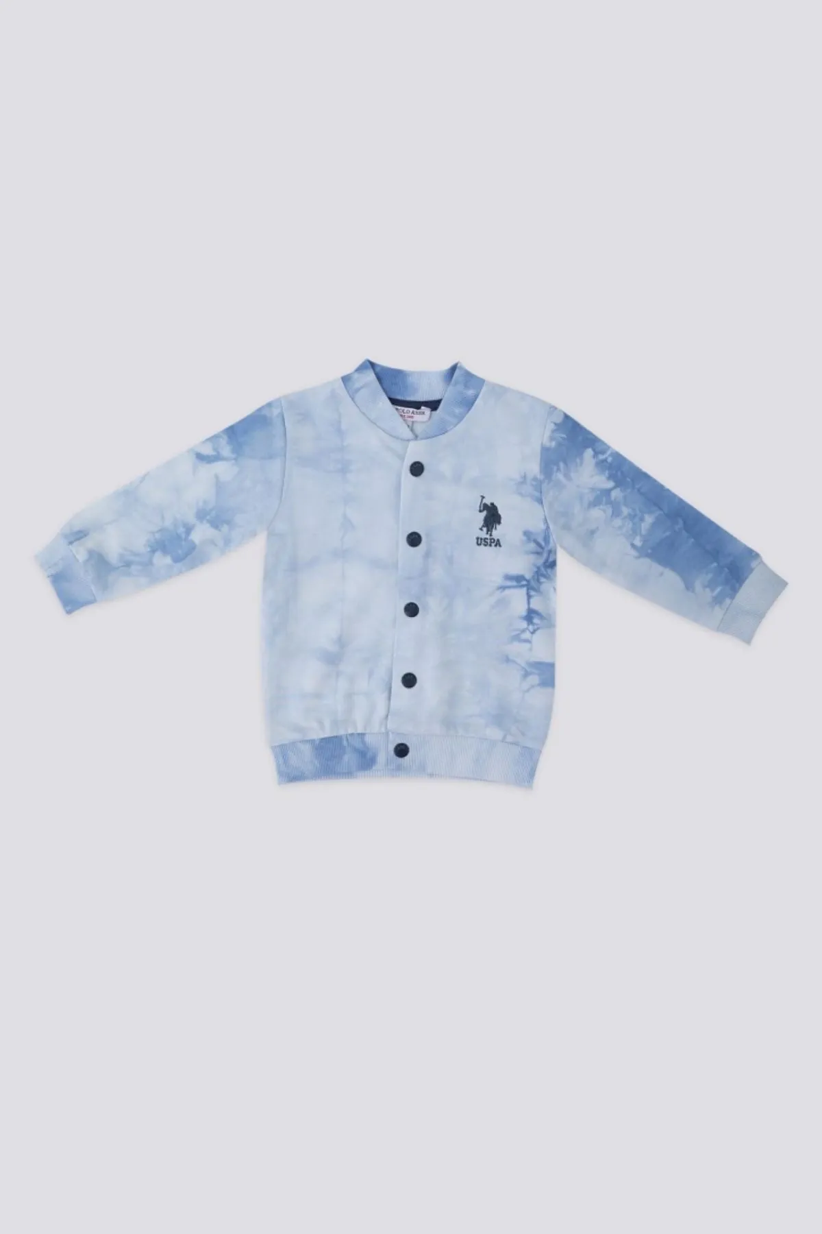 6 Aylık - 4 Yaş Lisanslı Us Polo Assn Erkek Bebek Hırka -Mavi