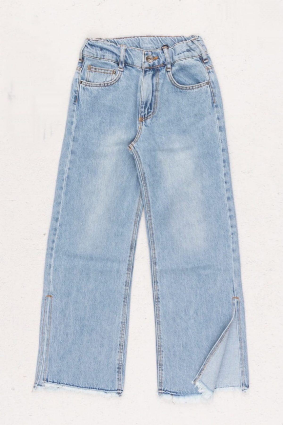 4-14 Yaş Mussness Jeans Kız Çocuk Pantolon -Mavi