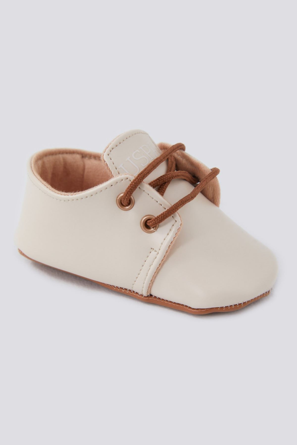 Soft Texture Lisanslı Us Polo Assn Erkek Bebek Ayakkabı -Krem