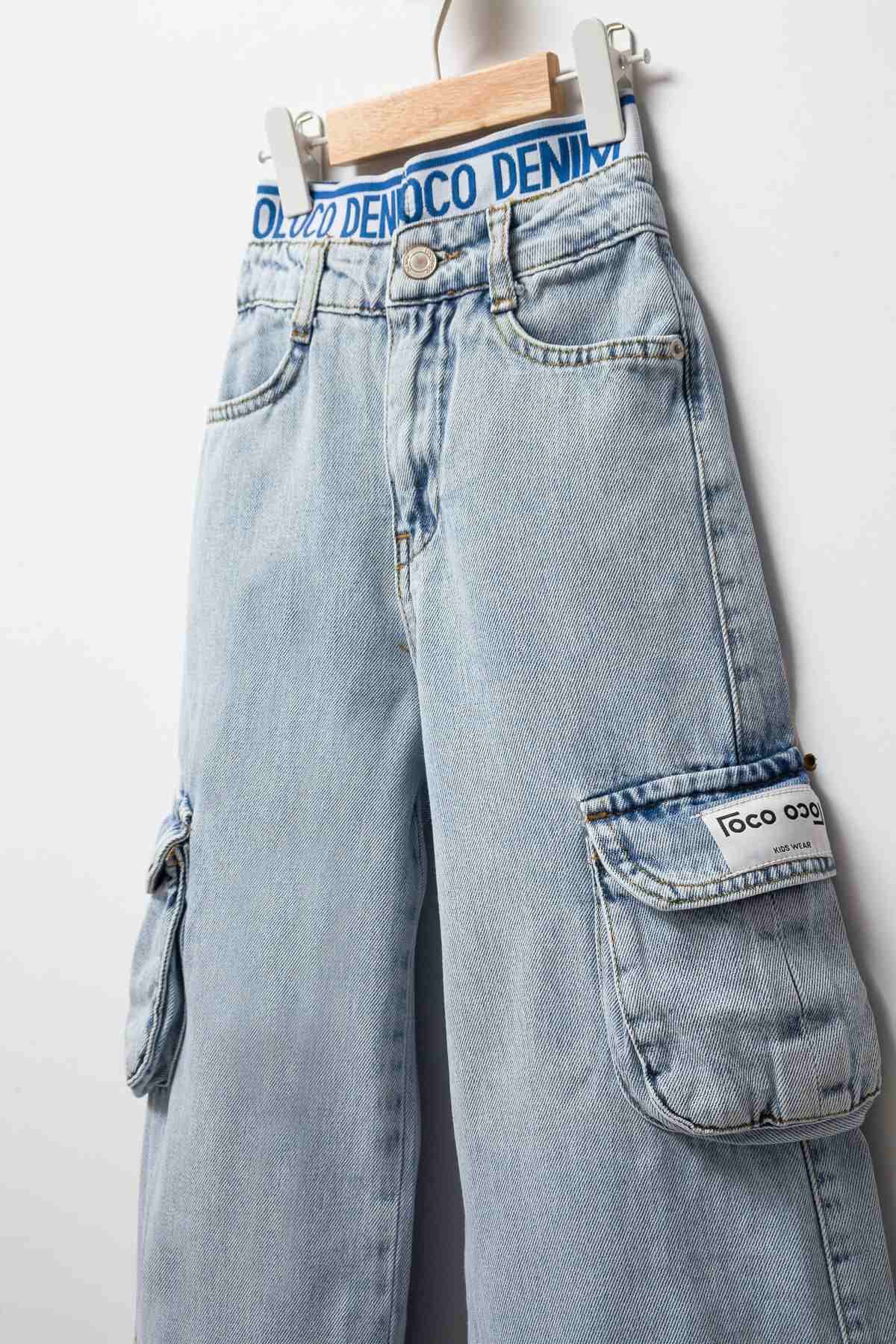 7-12 Yaş Design Mussness  Kız Çocuk Pantolon -Mavi