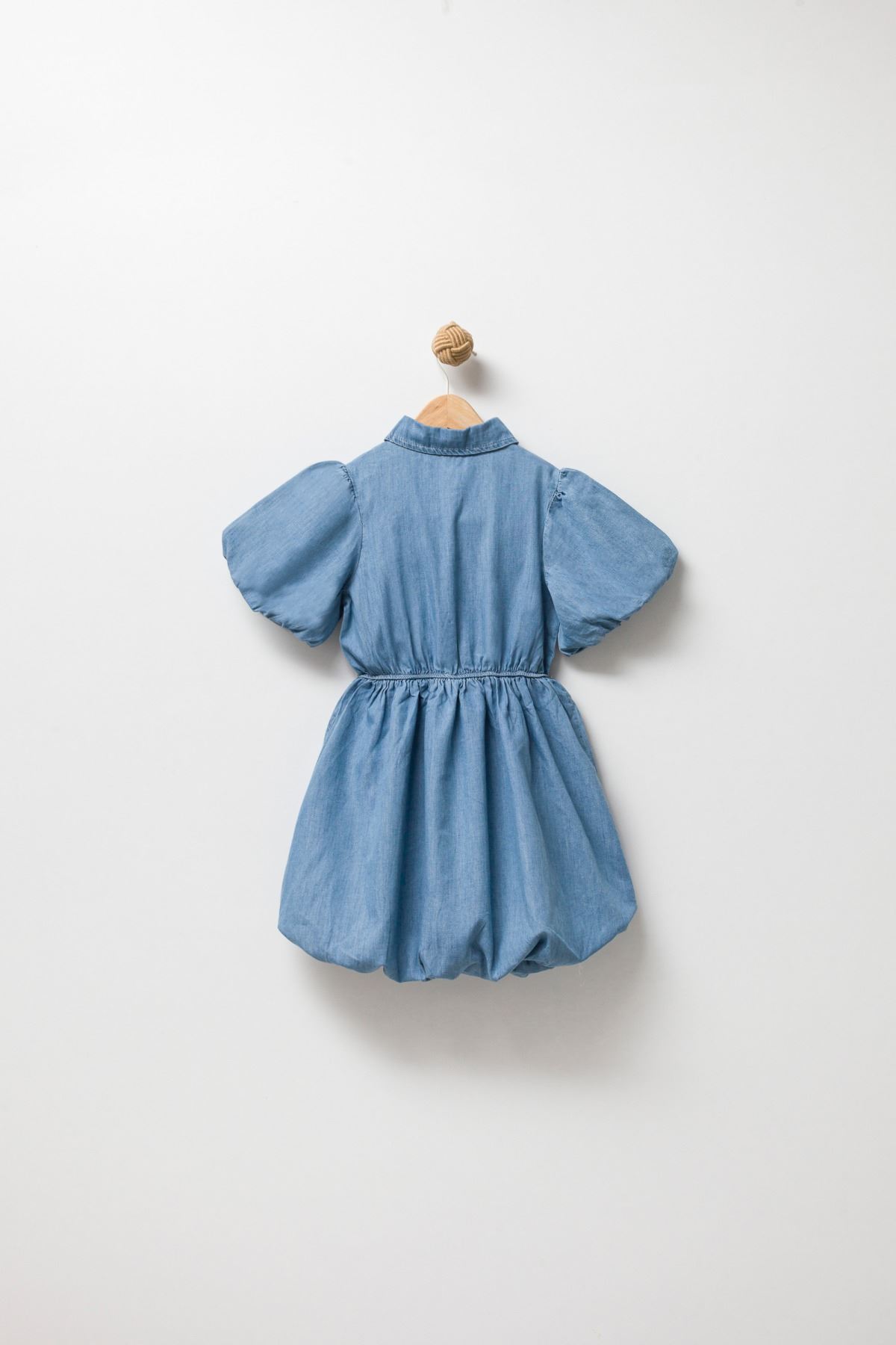 4-8 Yaş Calorine Pavlova Kız Çocuk Elbise -Mavi