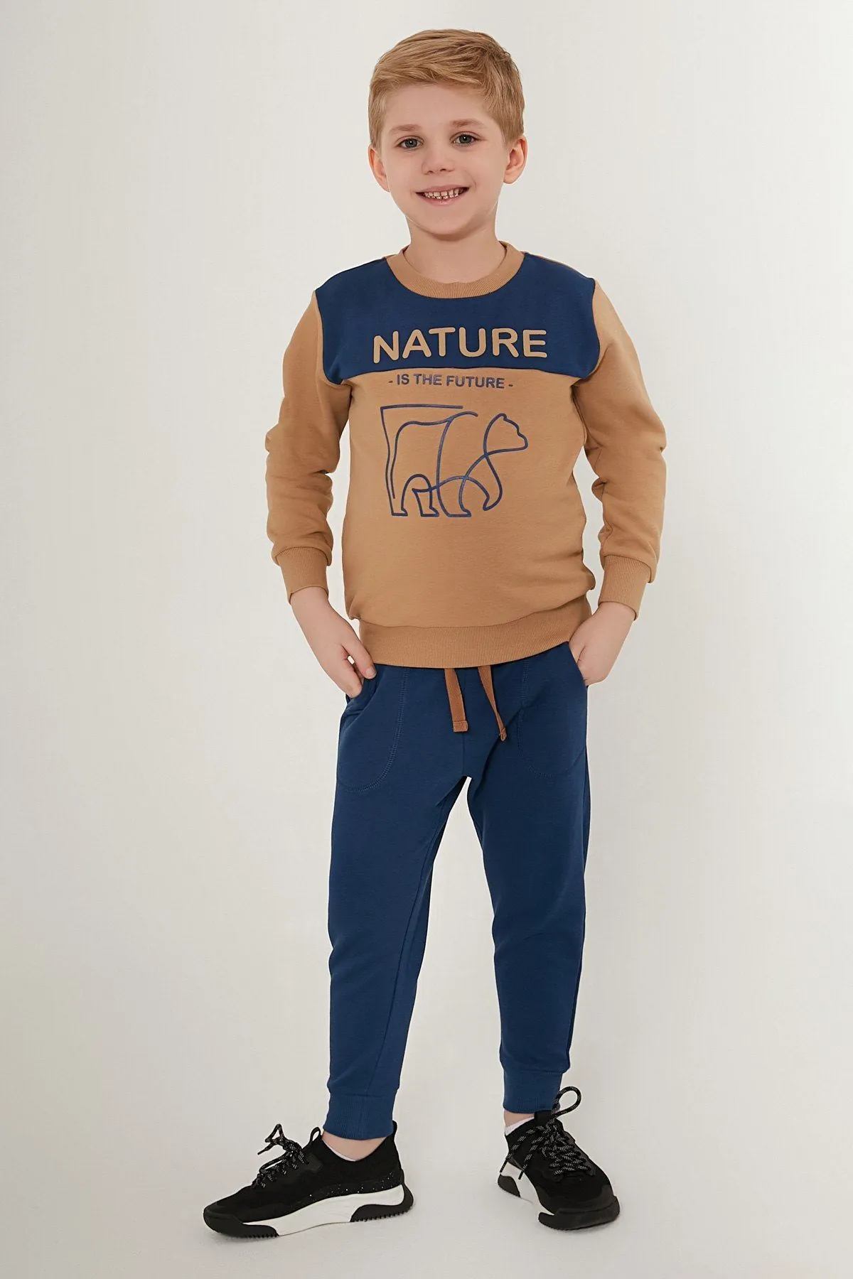 2-15 Yaş Nature Team Erkek Çocuk Eşofman Takım -İndigo
