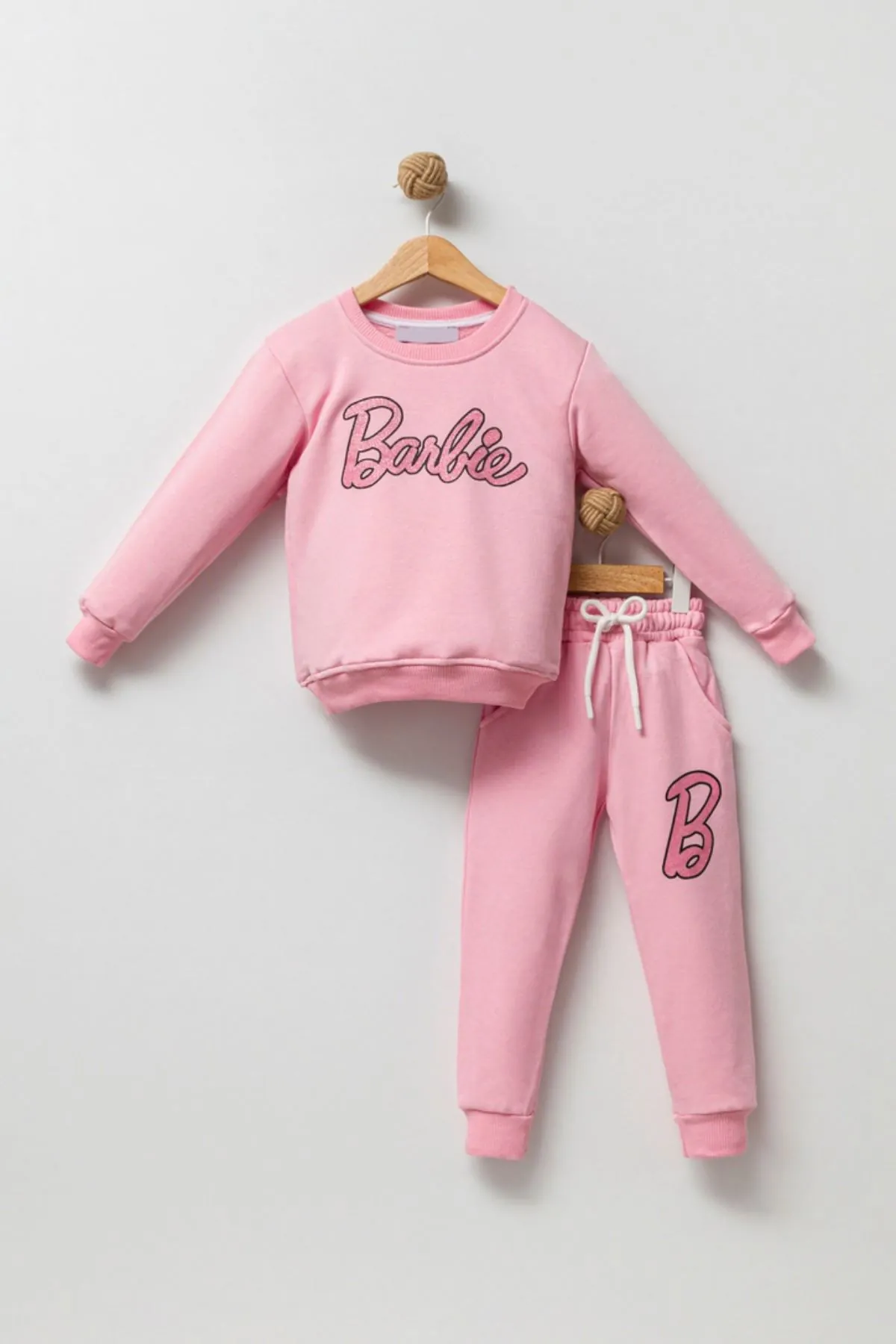 3-10 Yaş New Fashion Kız Çocuk Eşofman Takım -Pembe