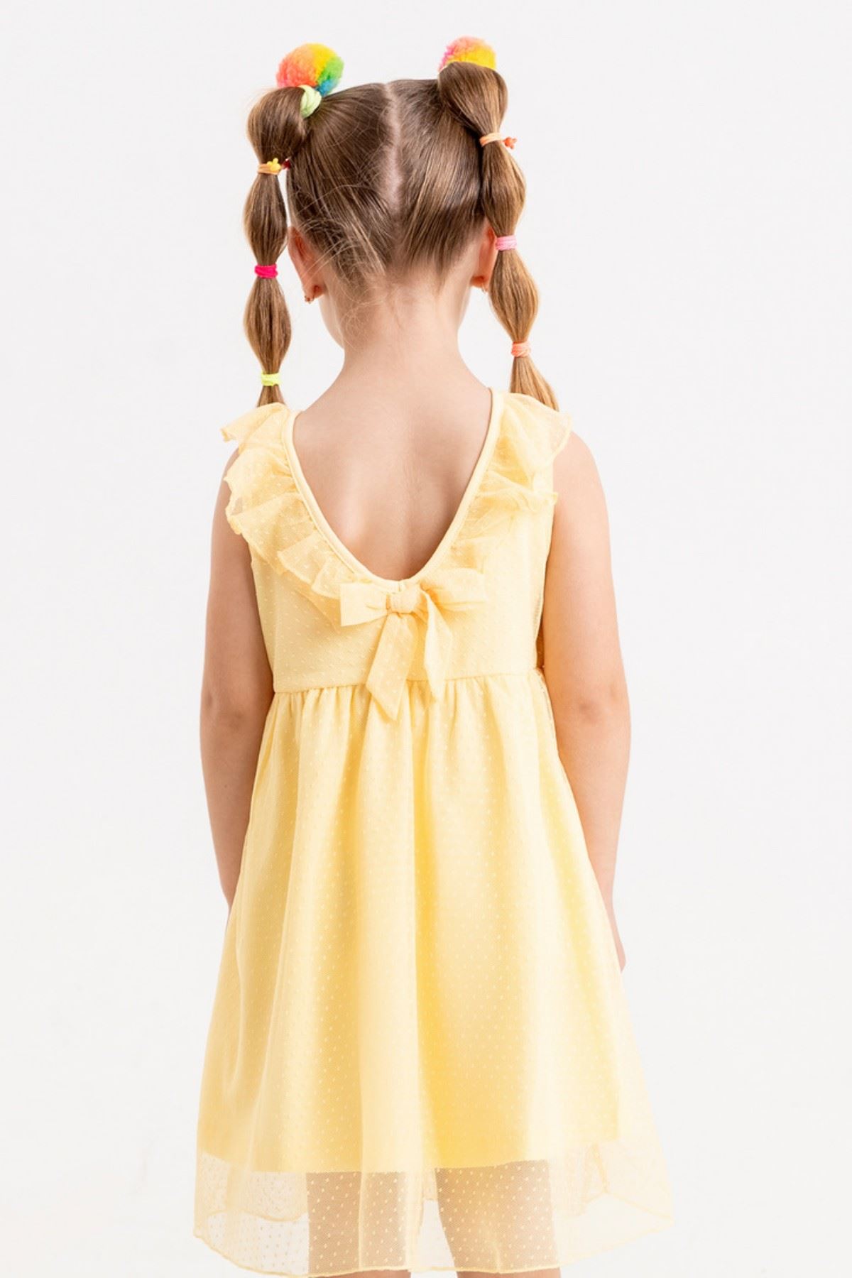 2-5 Yaş Sugar Candy Kız Çocuk Elbise- Sarı