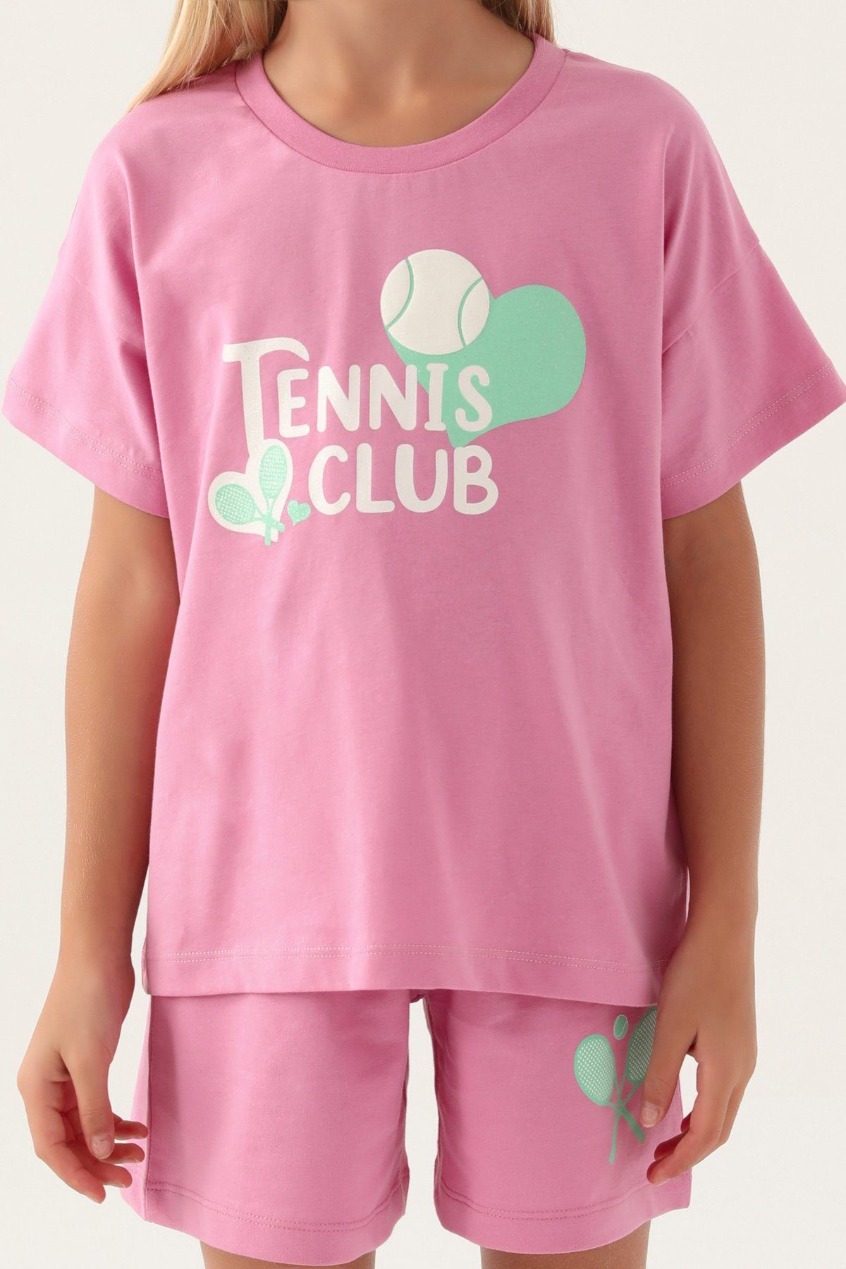 2-15 Yaş Tennis Club Kız Çocuk Takım -Pembe
