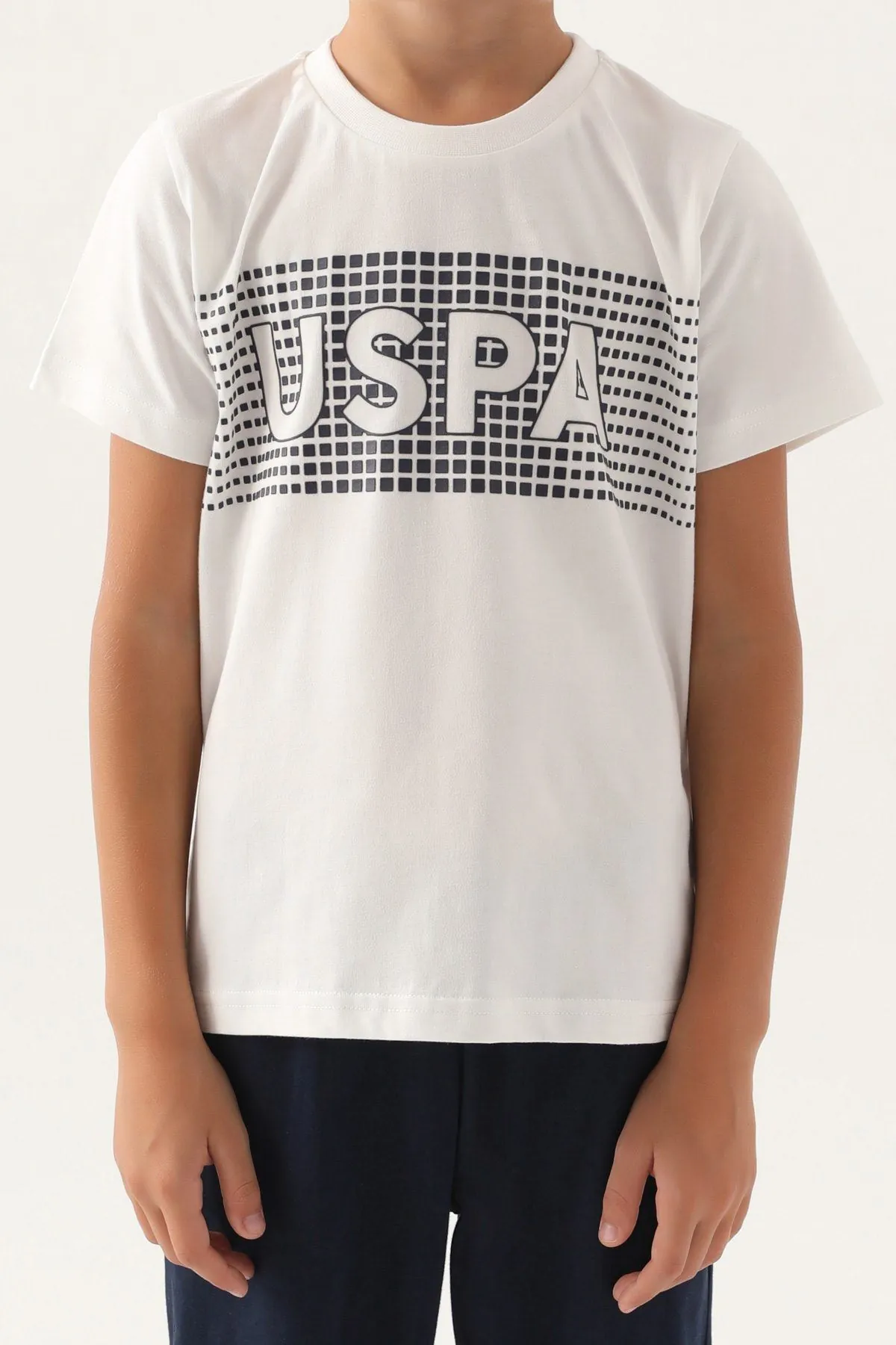 4-15 Yaş Lisanslı Us Polo ASSN Erkek Çocuk Takım -Ekru