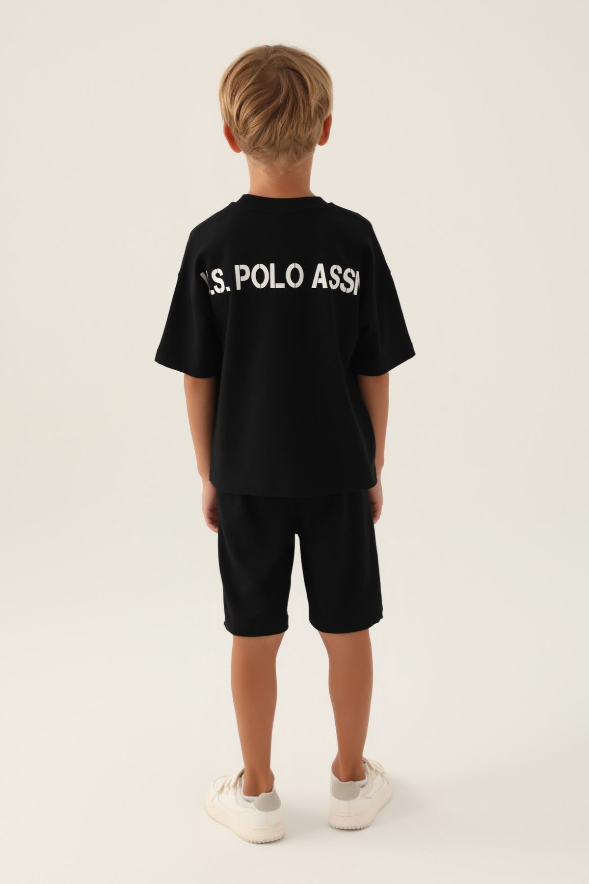 4-15 Yaş Lisanslı Us Polo ASSN Erkek Çocuk Takım -Siyah