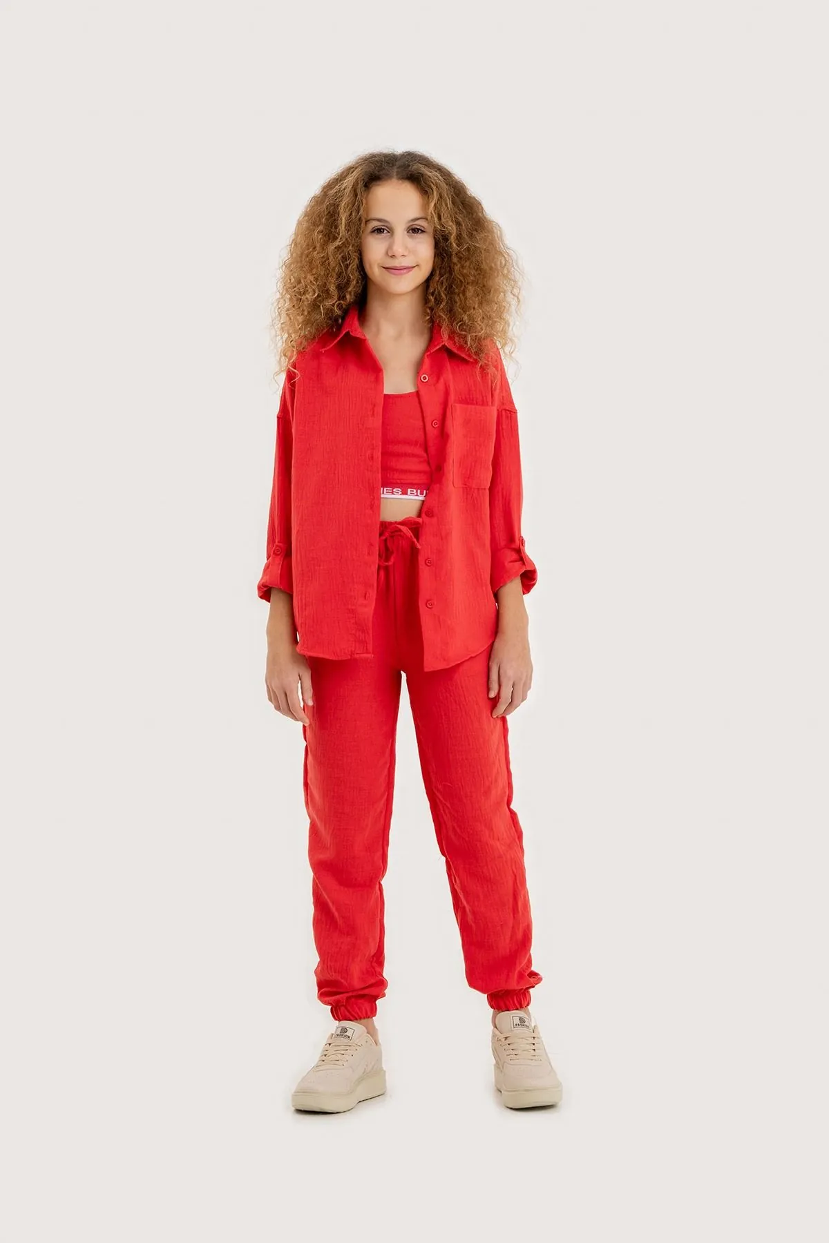 9-15 Yaş Miami Fashion Kız Çocuk Takım -Oranj-