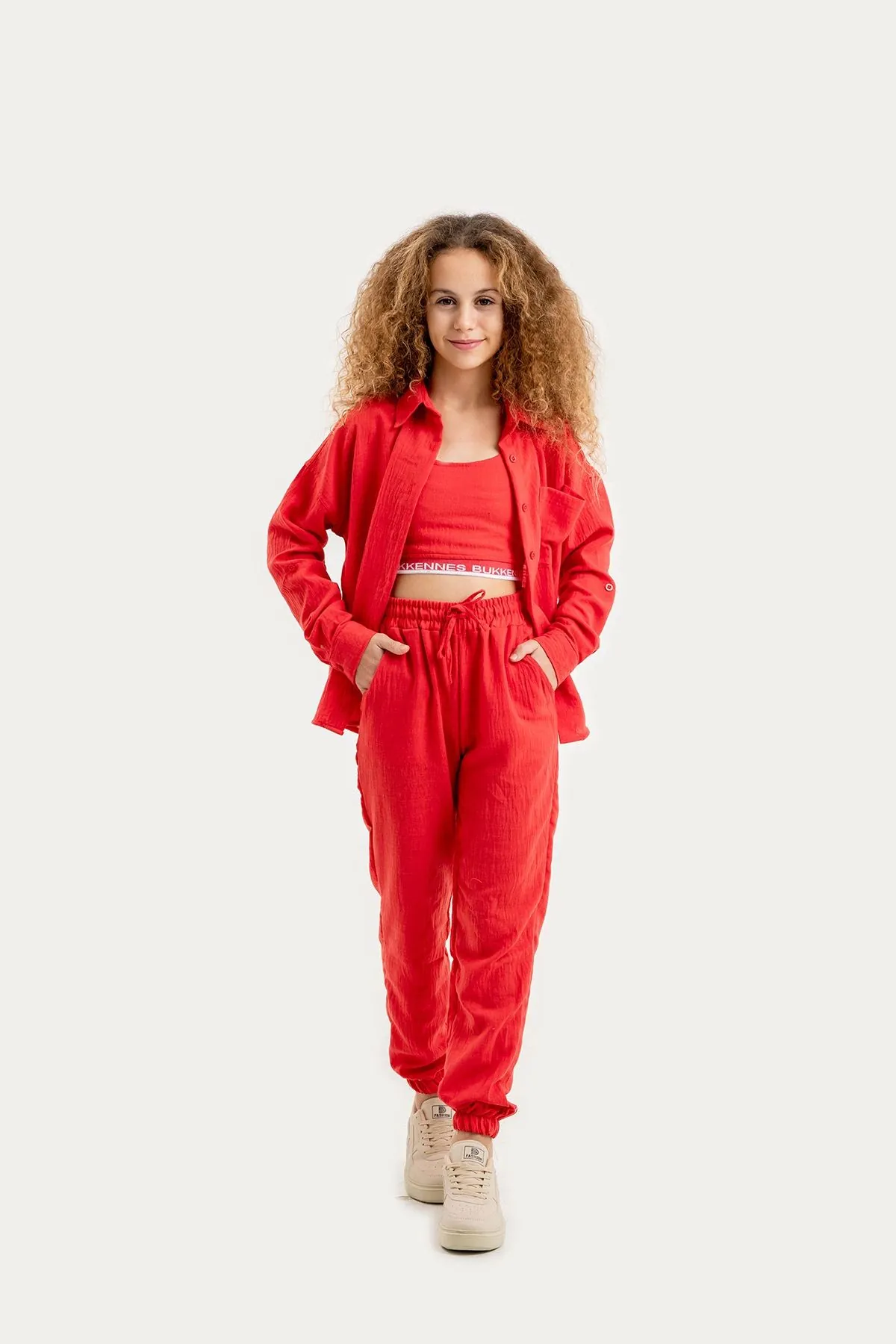 9-15 Yaş Miami Fashion Kız Çocuk Takım -Oranj-