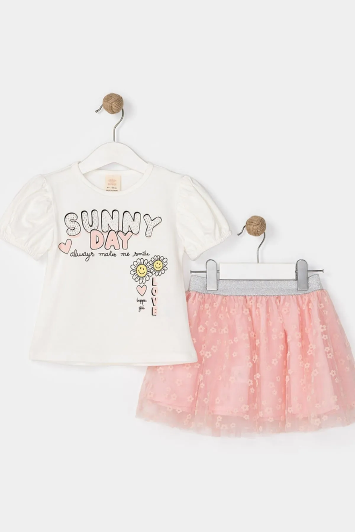 2-5 Yaş Daisy Sunny Kız Çocuk Takım -Pembe
