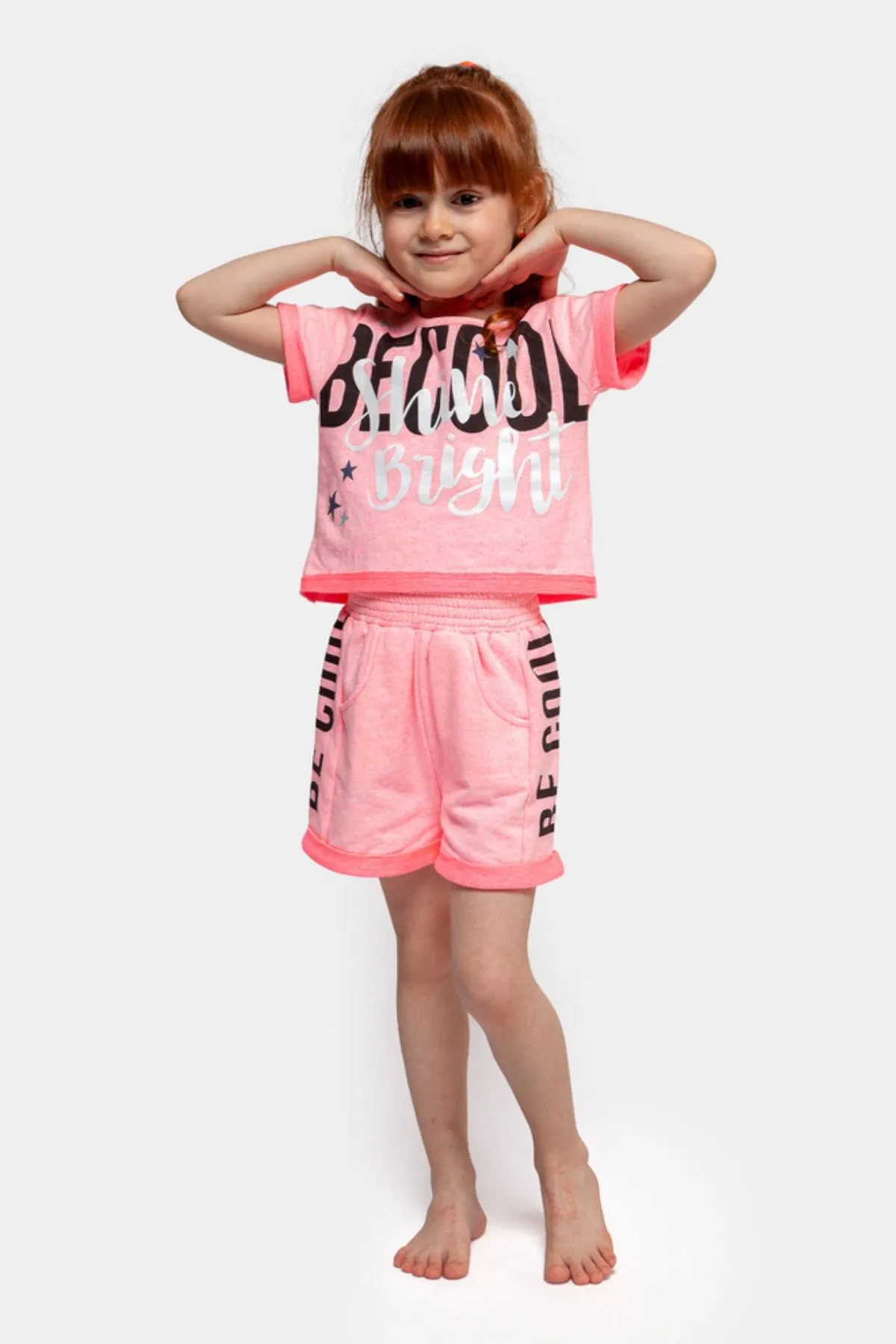 4-7 Yaş Be Cool Kız Çocuk Takım -Pembe