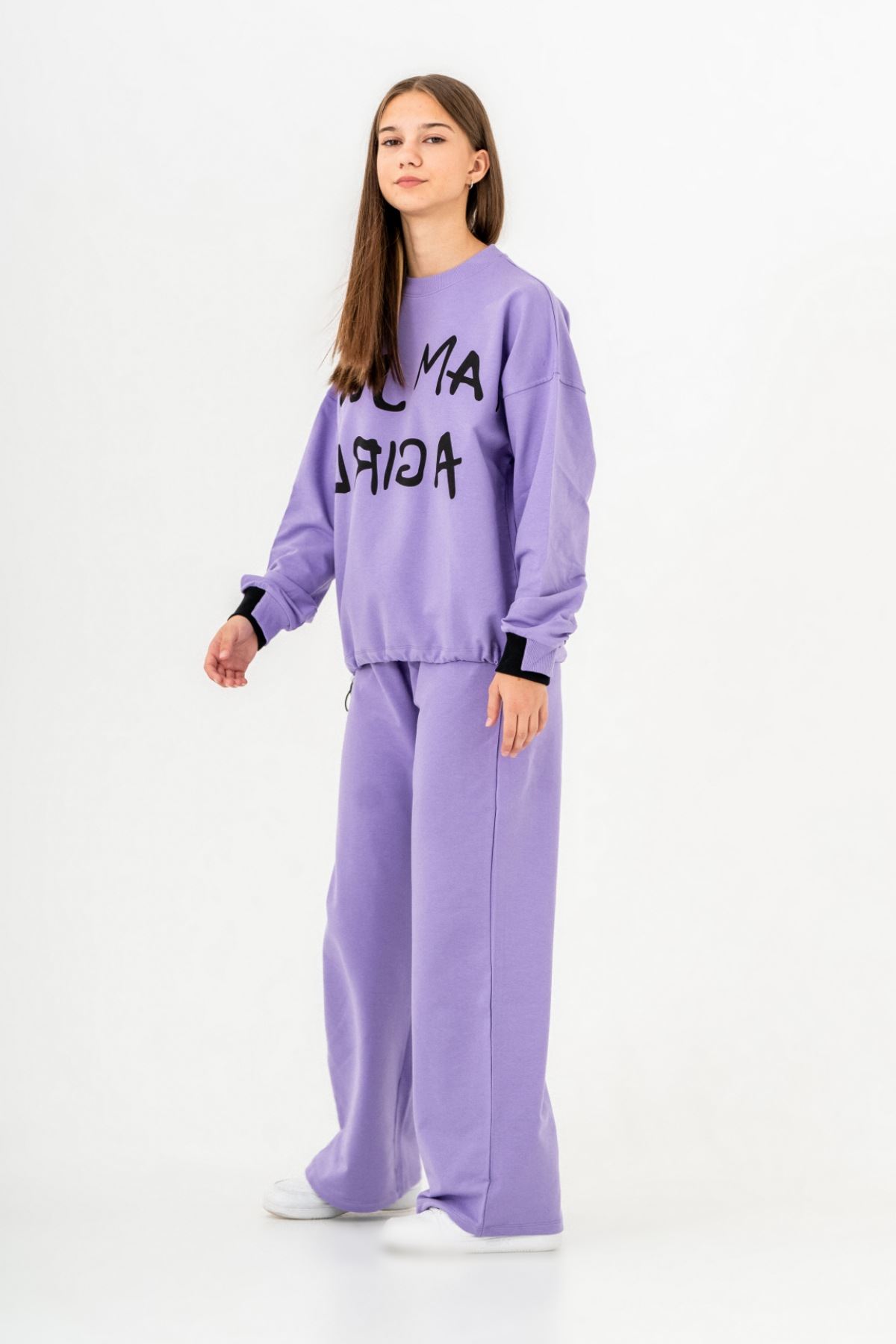 8-14 Yaş Mussness Cool Kız Çocuk Takım -Lila-