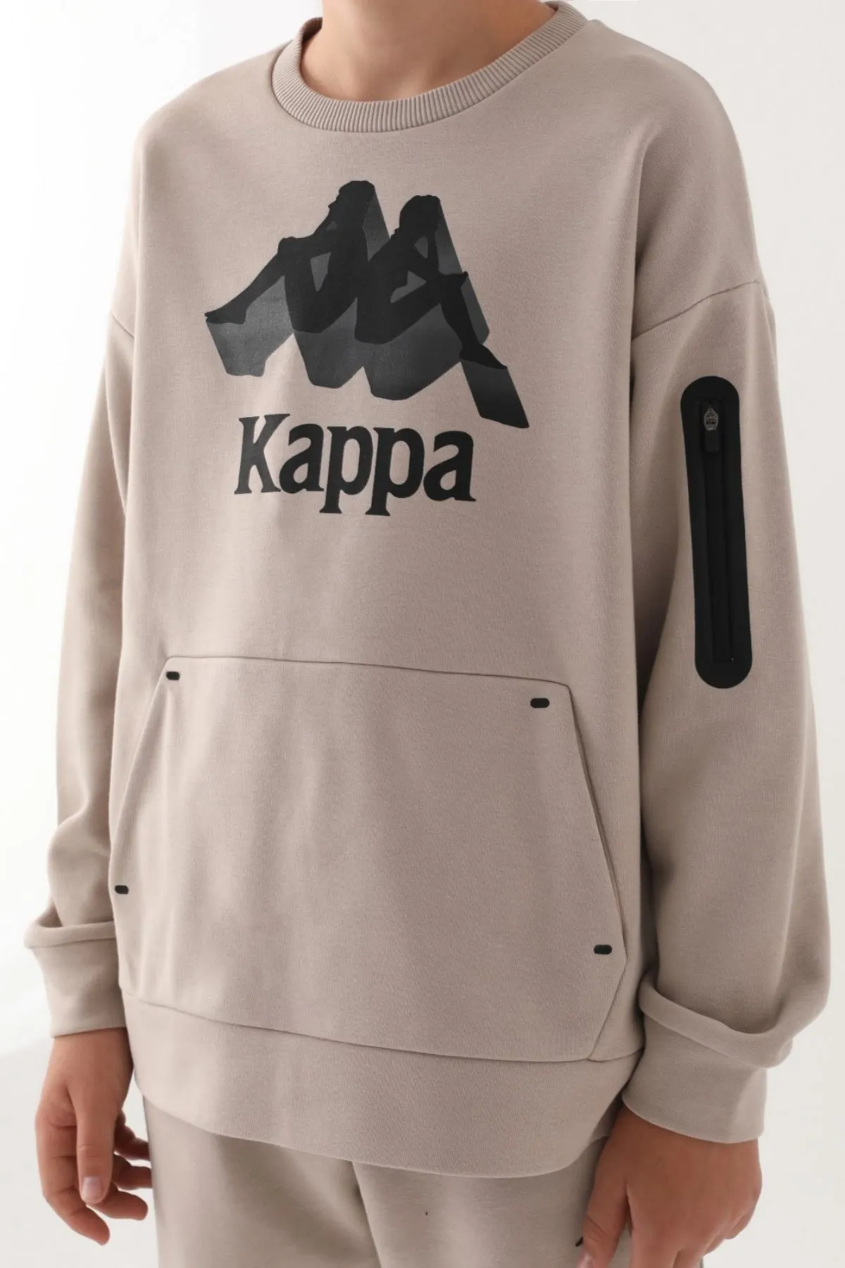7-16 Yaş KAPPA Erkek Çocuk Sweat -Bej-