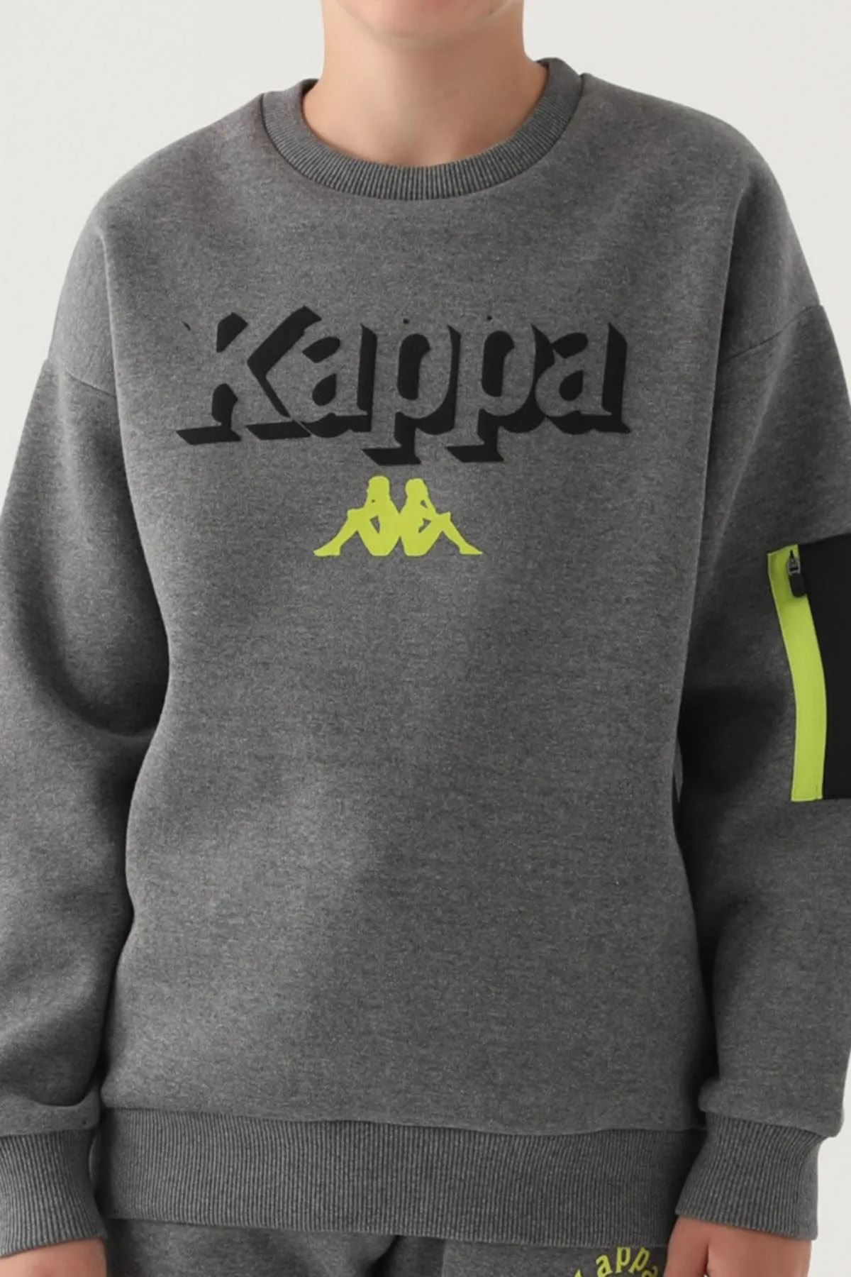 7-16 Yaş KAPPA Erkek Çocuk Sweat -Antrasit-