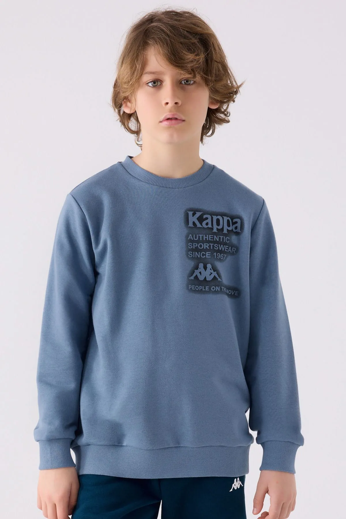 5-16 Yaş KAPPA Erkek Çocuk Sweat -Cobalt Mavisi-