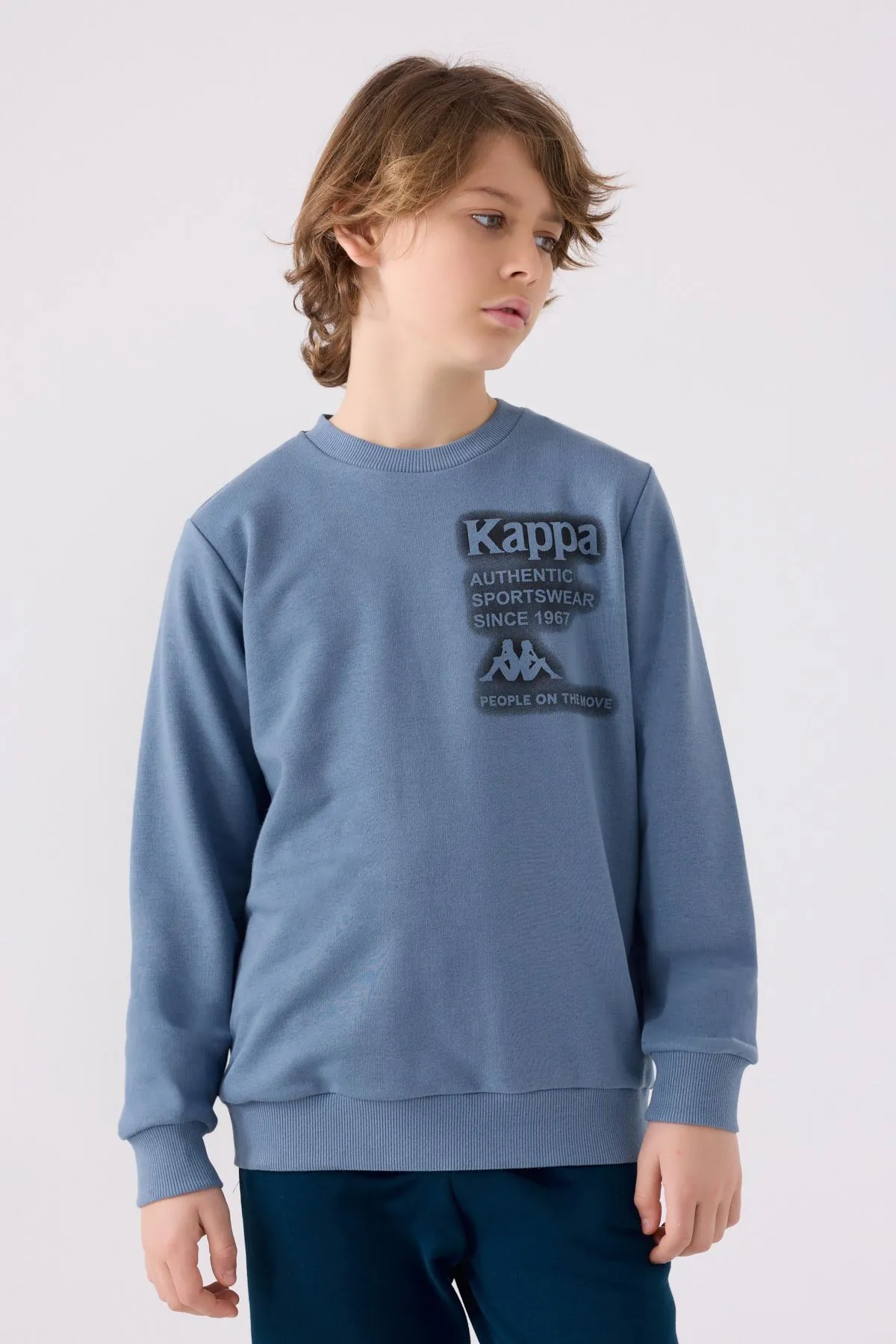 5-16 Yaş KAPPA Erkek Çocuk Sweat -Cobalt Mavisi-