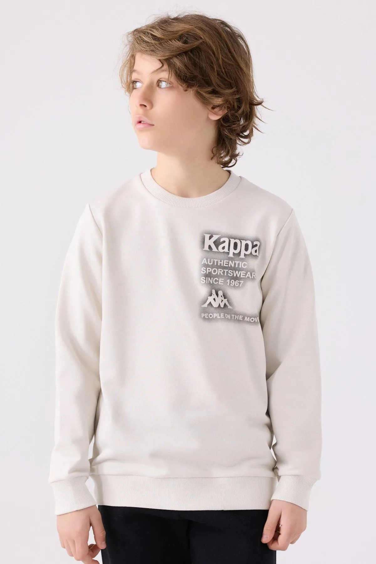 5-16 Yaş KAPPA Erkek Çocuk Sweat -Taş-