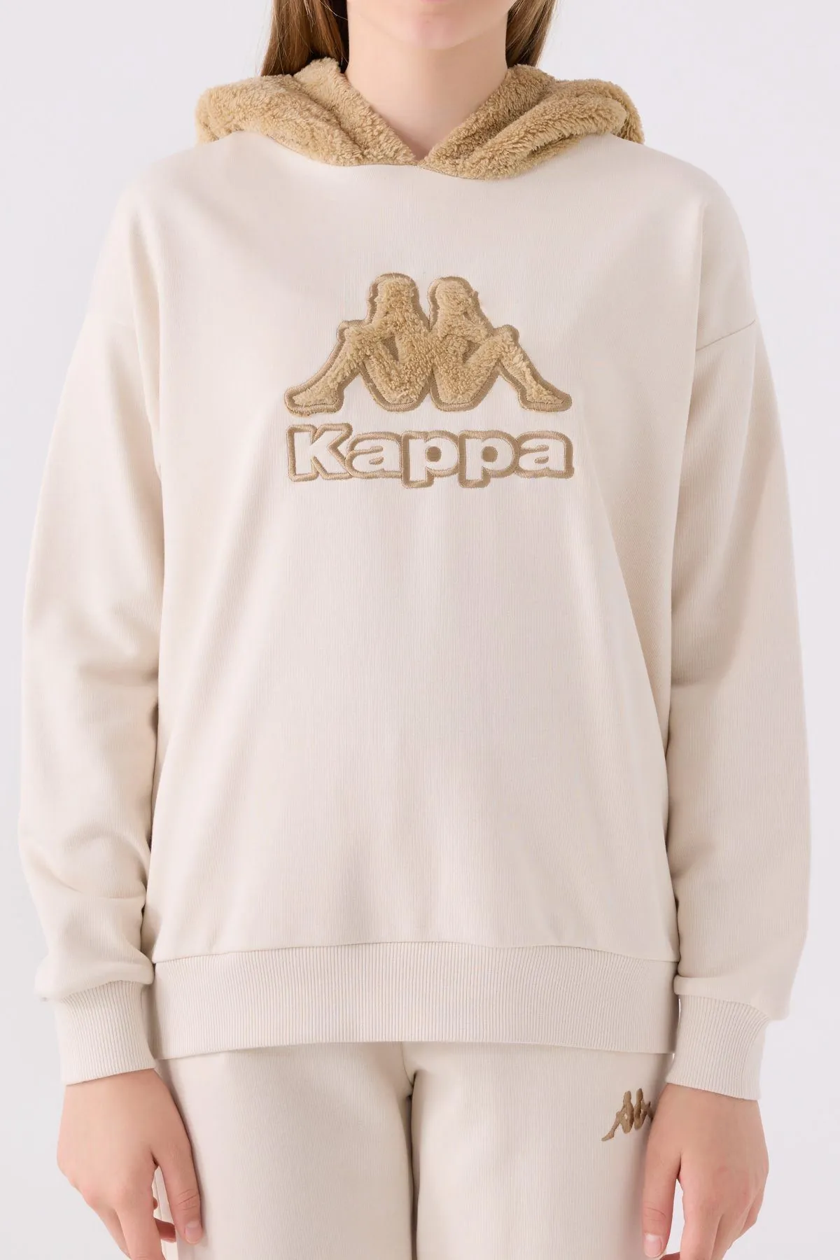5-16 Yaş KAPPA Kız Çocuk Sweatshırt -Latte-