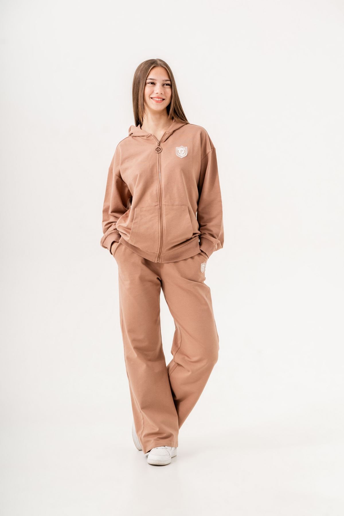 9-15 Yaş Plihpe De Paris Kız Çocuk Hırkalı Takım -Caramel-