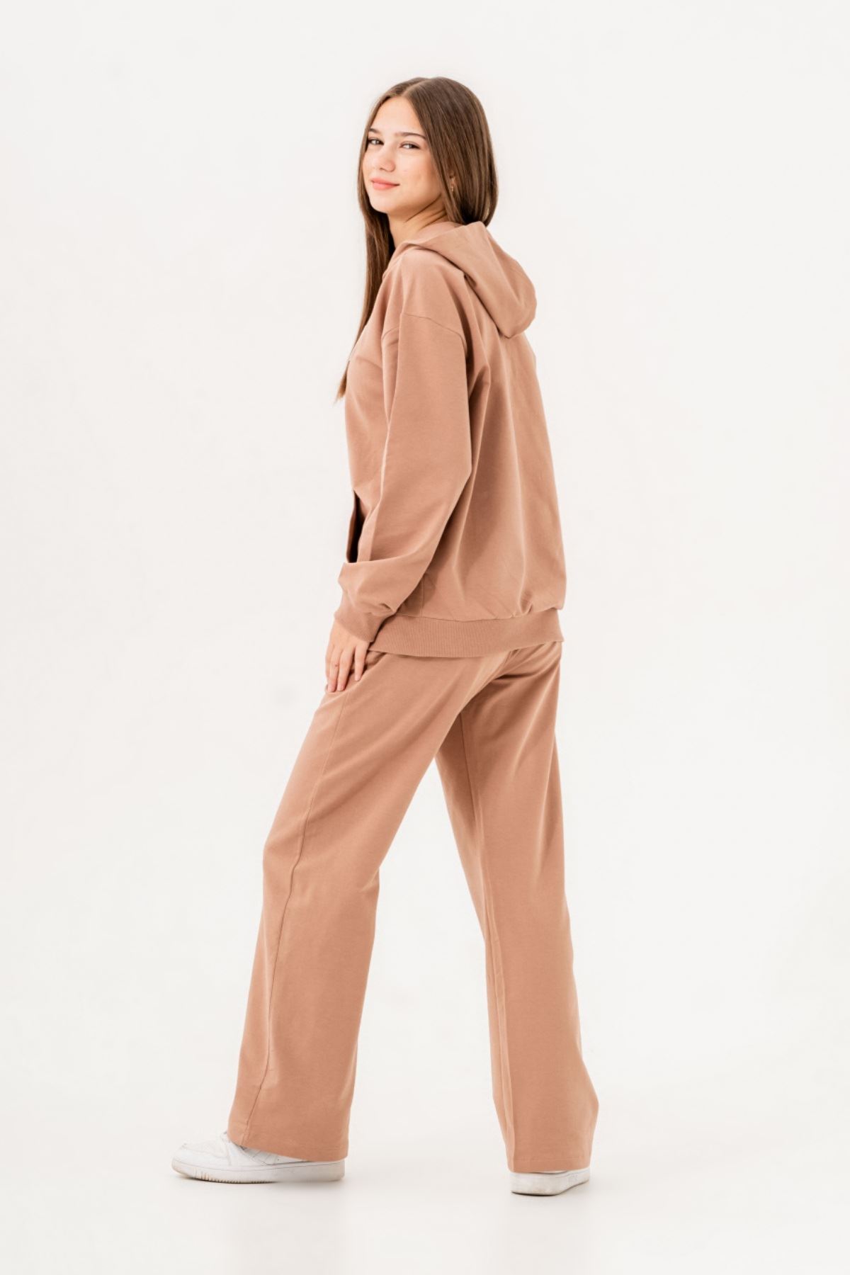 9-15 Yaş Plihpe De Paris Kız Çocuk Hırkalı Takım -Caramel-