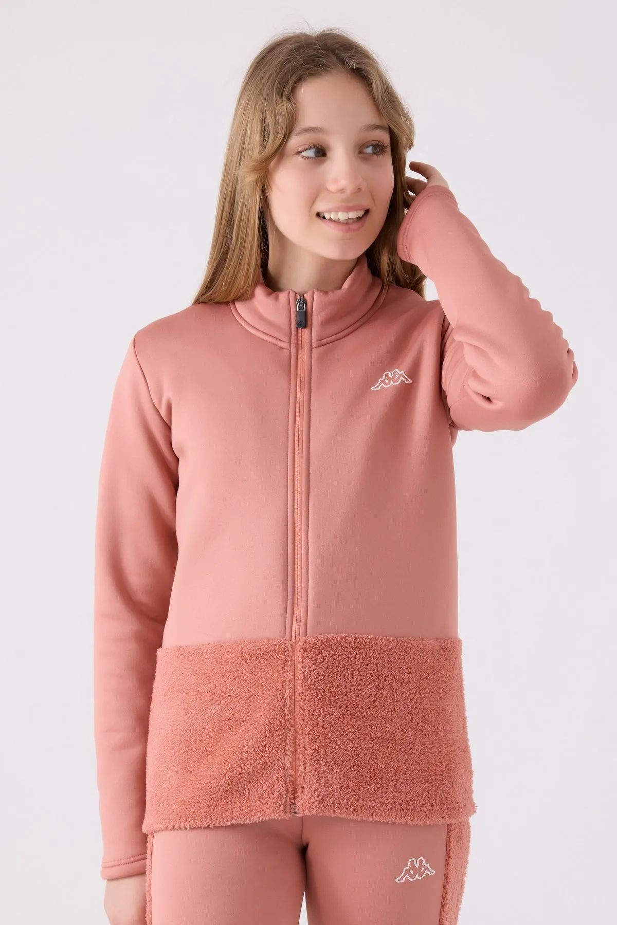 5-16 Yaş KAPPA Kız Çocuk Fullzip Hırka Ceket- Retro Pembe-