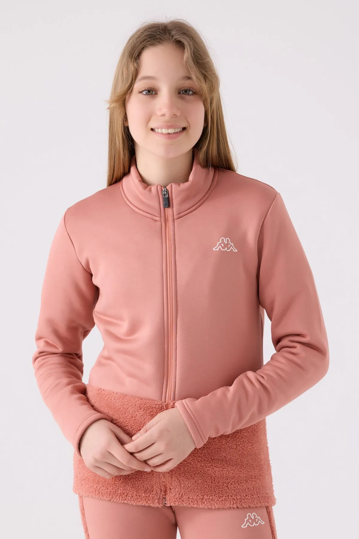 5-16 Yaş KAPPA Kız Çocuk Fullzip Hırka Ceket- Retro Pembe-