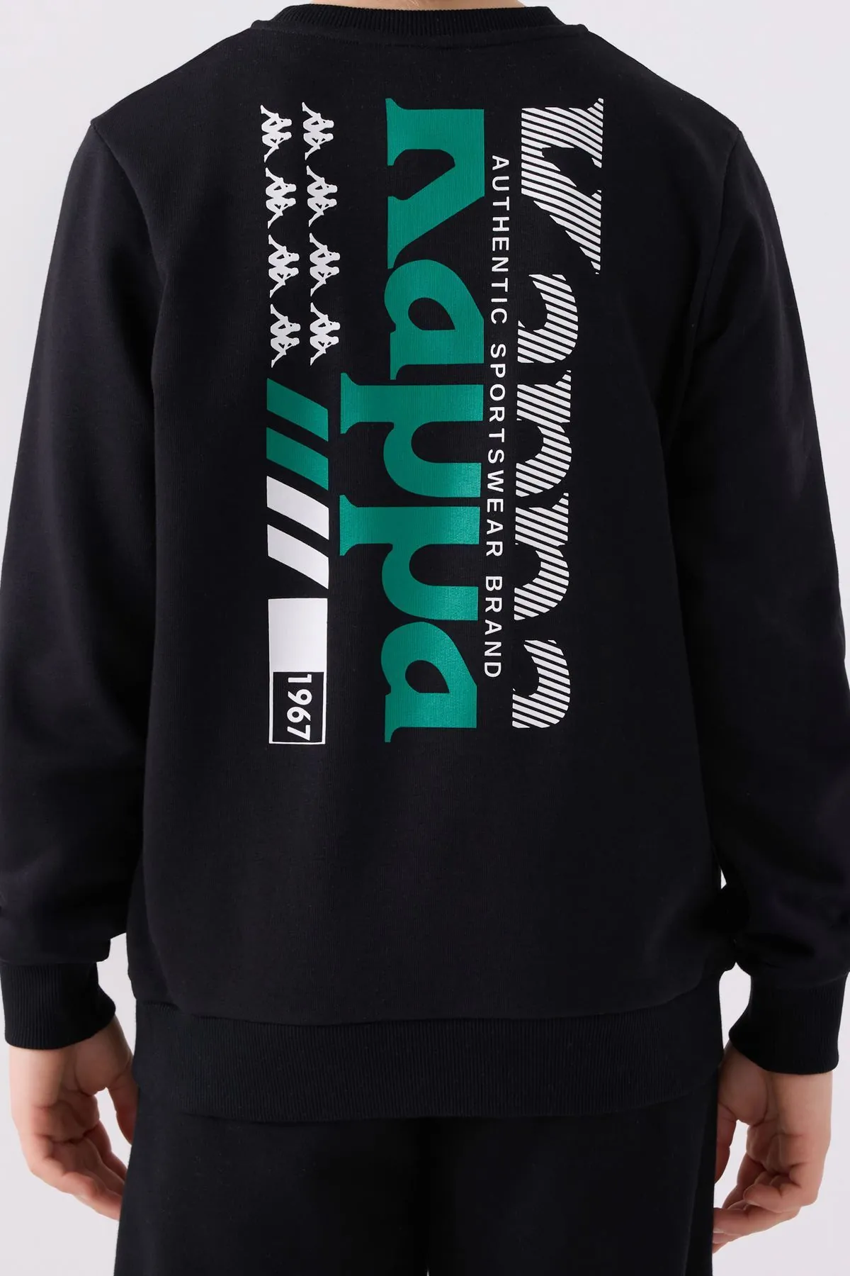 5-16 Yaş KAPPA Erkek Çocuk Sweat -Siyah-