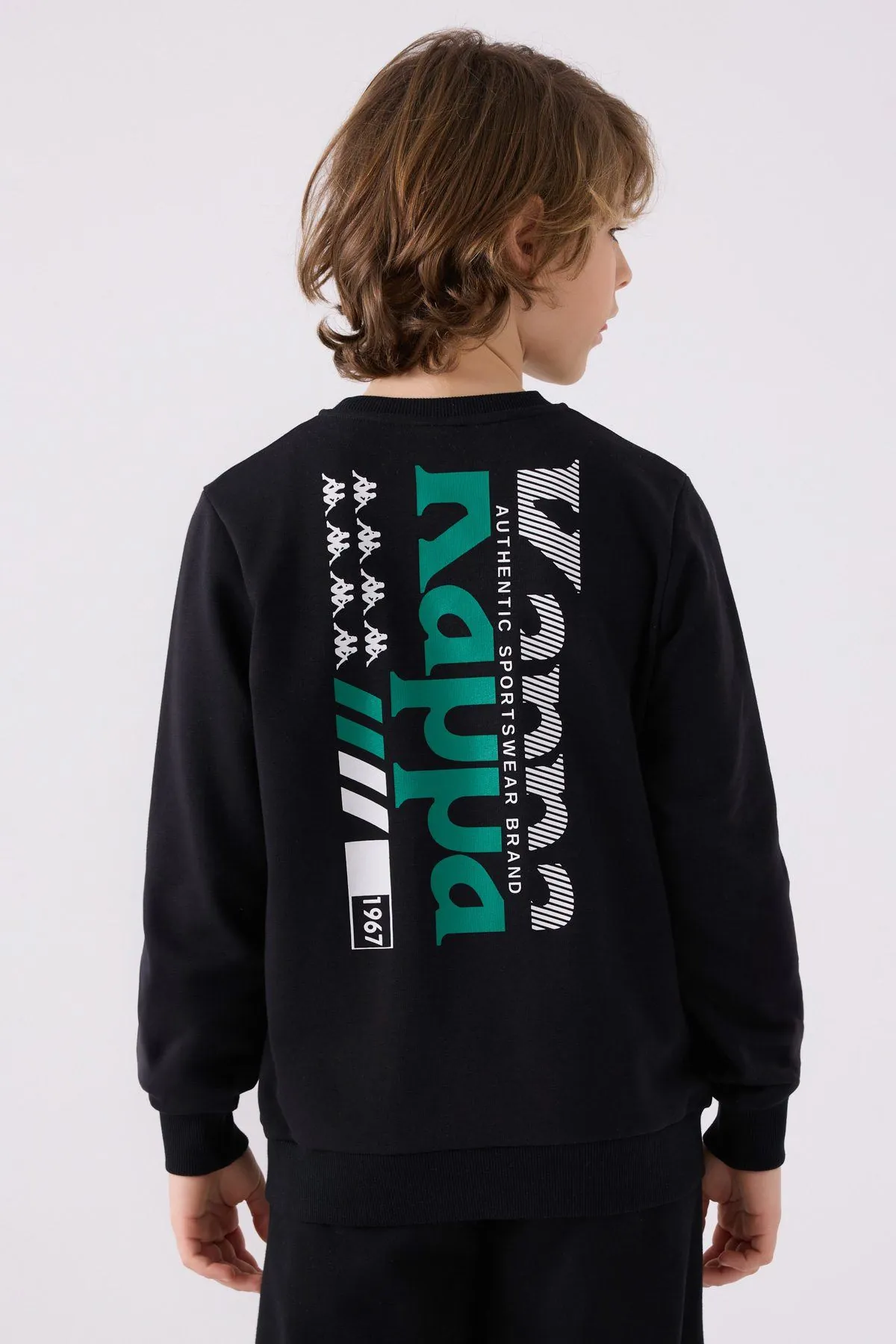 5-16 Yaş KAPPA Erkek Çocuk Sweat -Siyah-