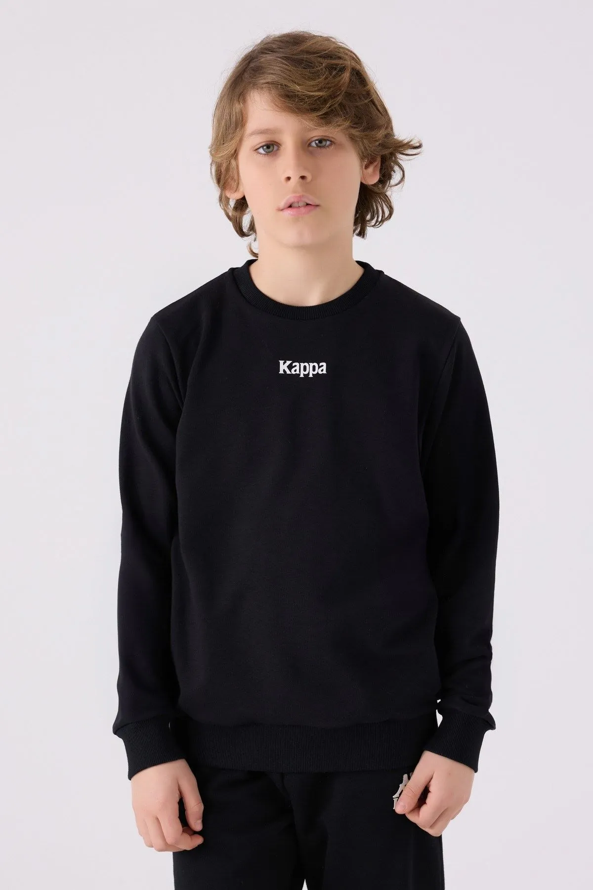 5-16 Yaş KAPPA Erkek Çocuk Sweat -Siyah-