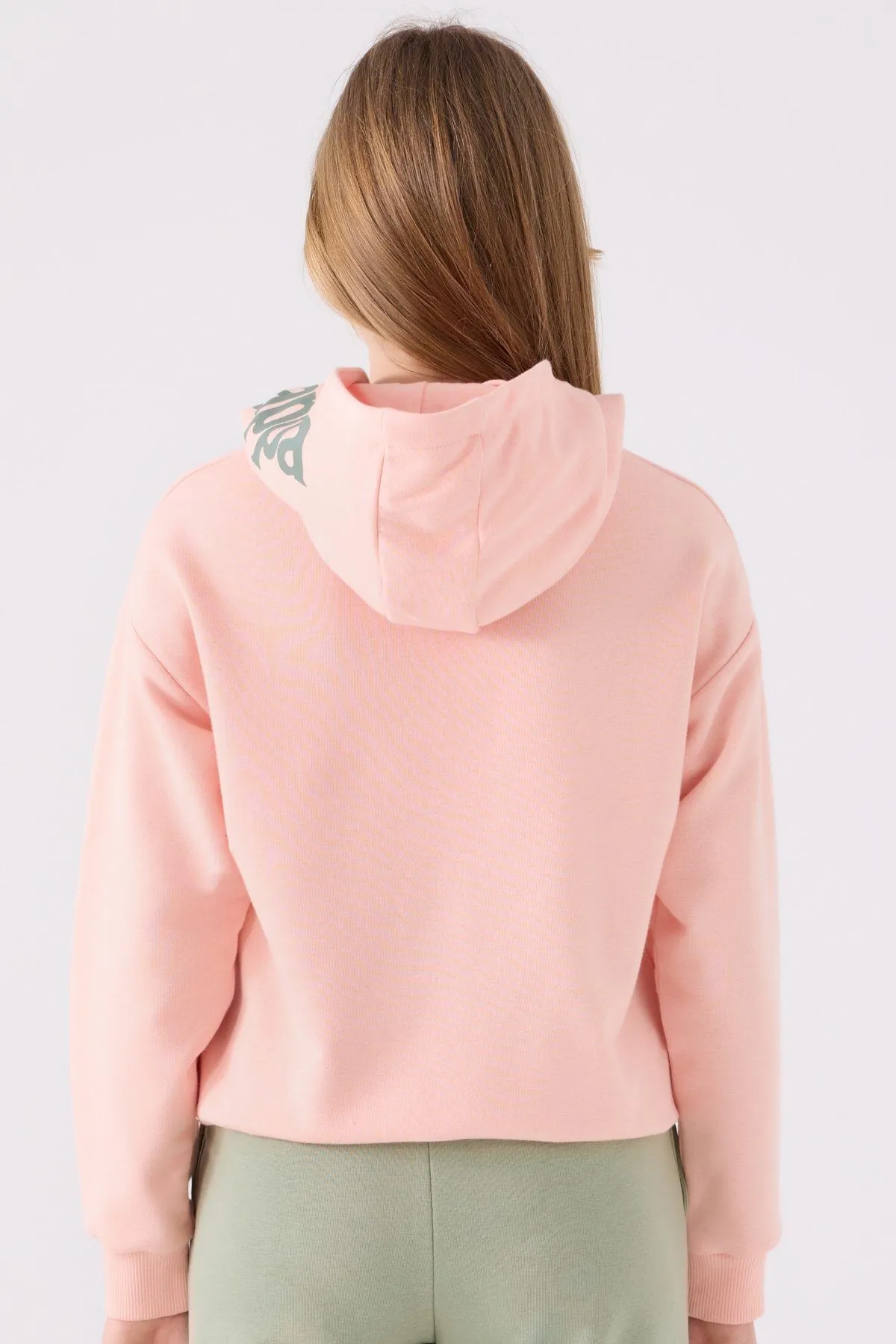 5-16 Yaş KAPPA Kız Çocuk Sweatshırt -Pudra-